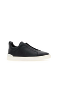 Deerskin Triple Stitch Sneakers - Navy