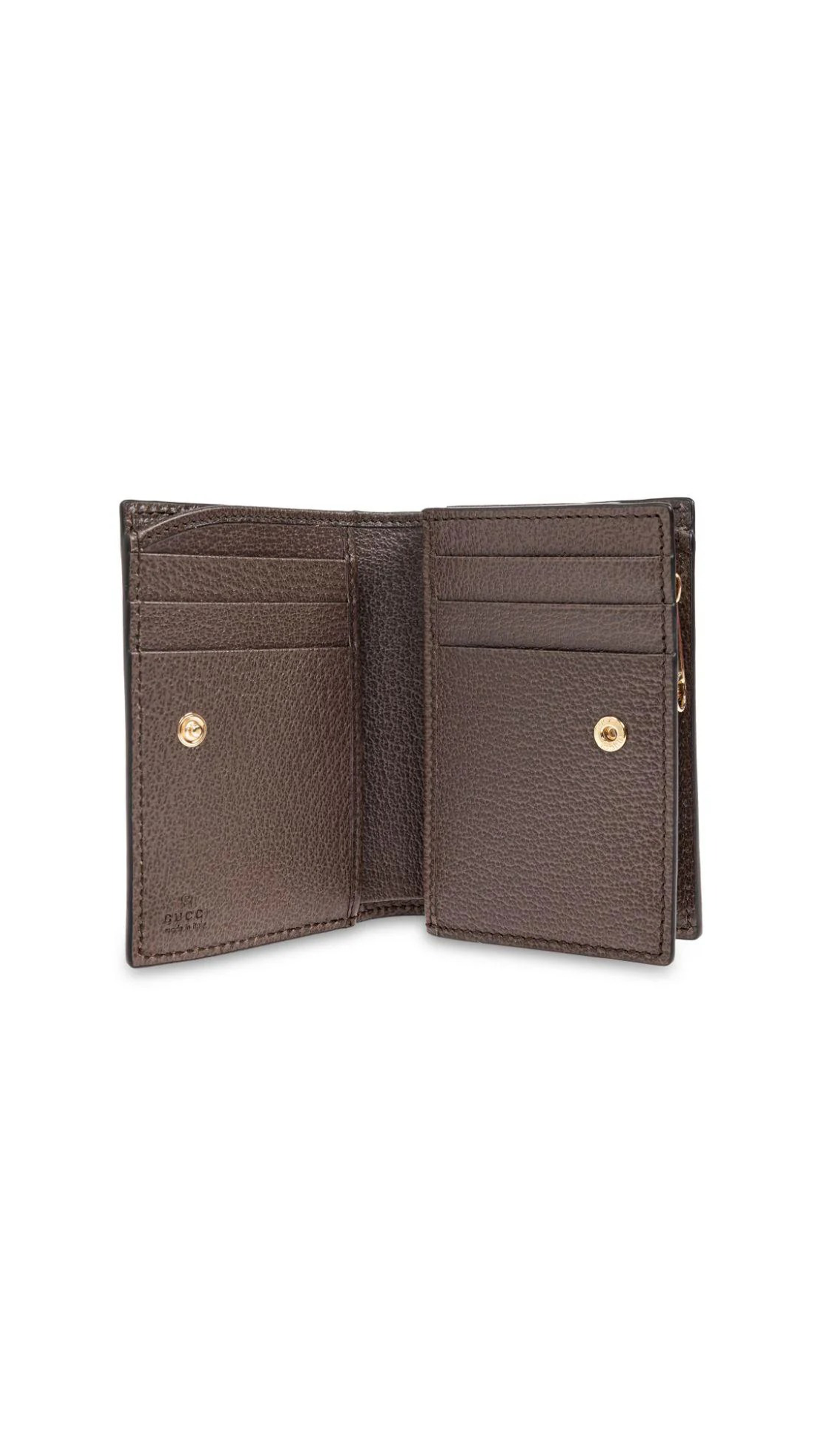 Ophidia Small Bi-fold Wallet - Brown