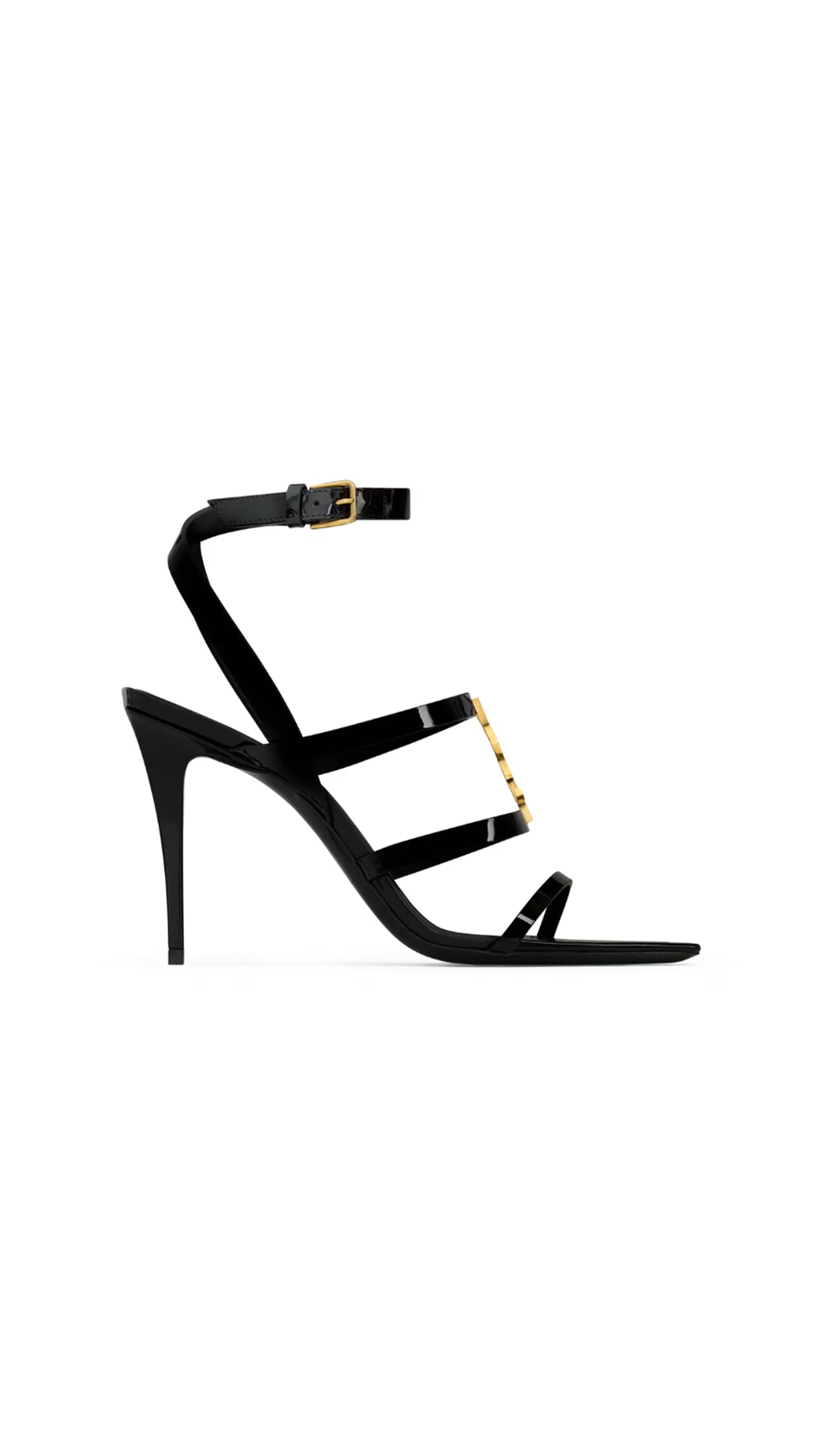 Cassandra Sandals in Patent Leather - Black