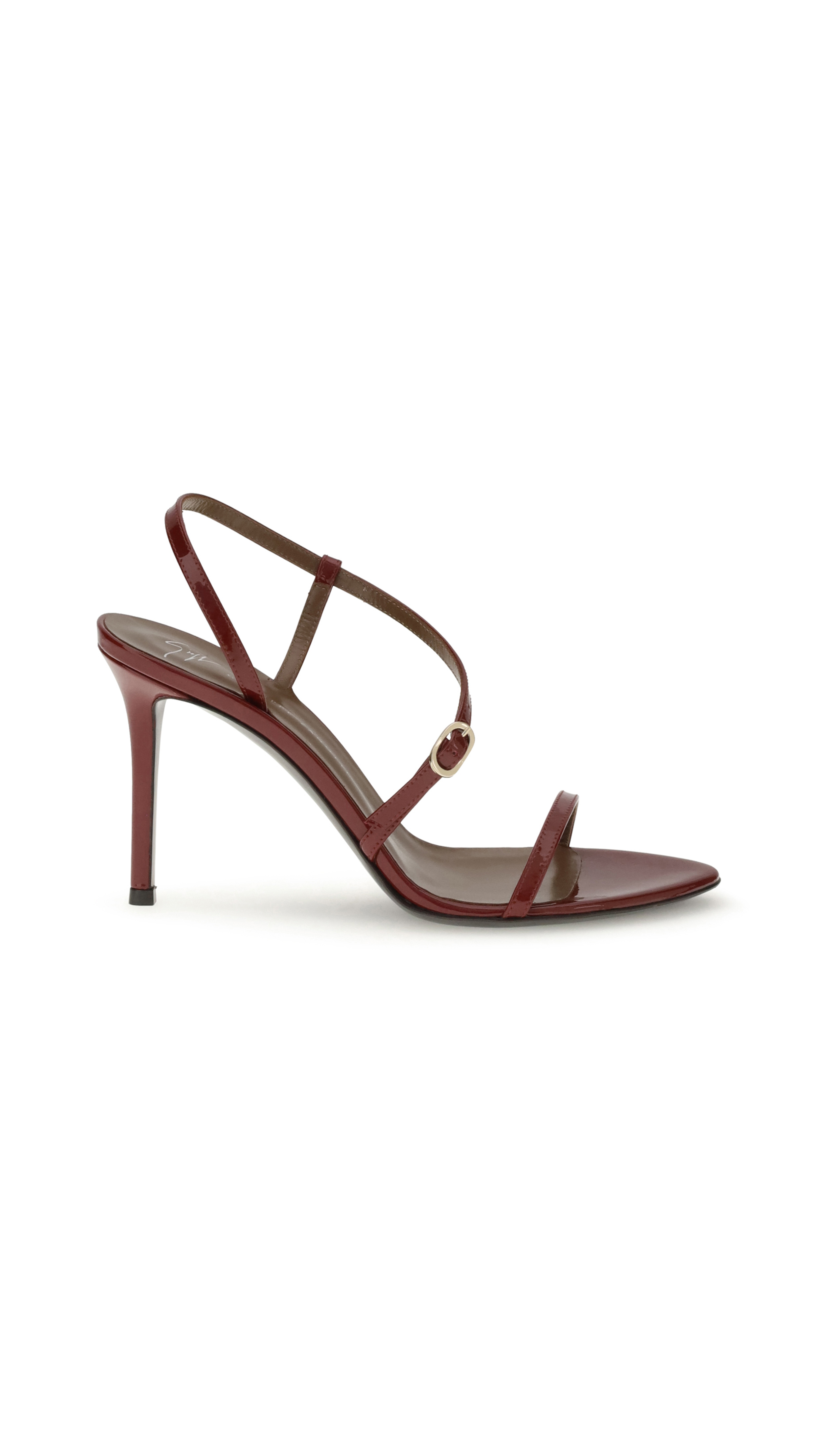Audrinette Patent Leather Sandals - Burgundy