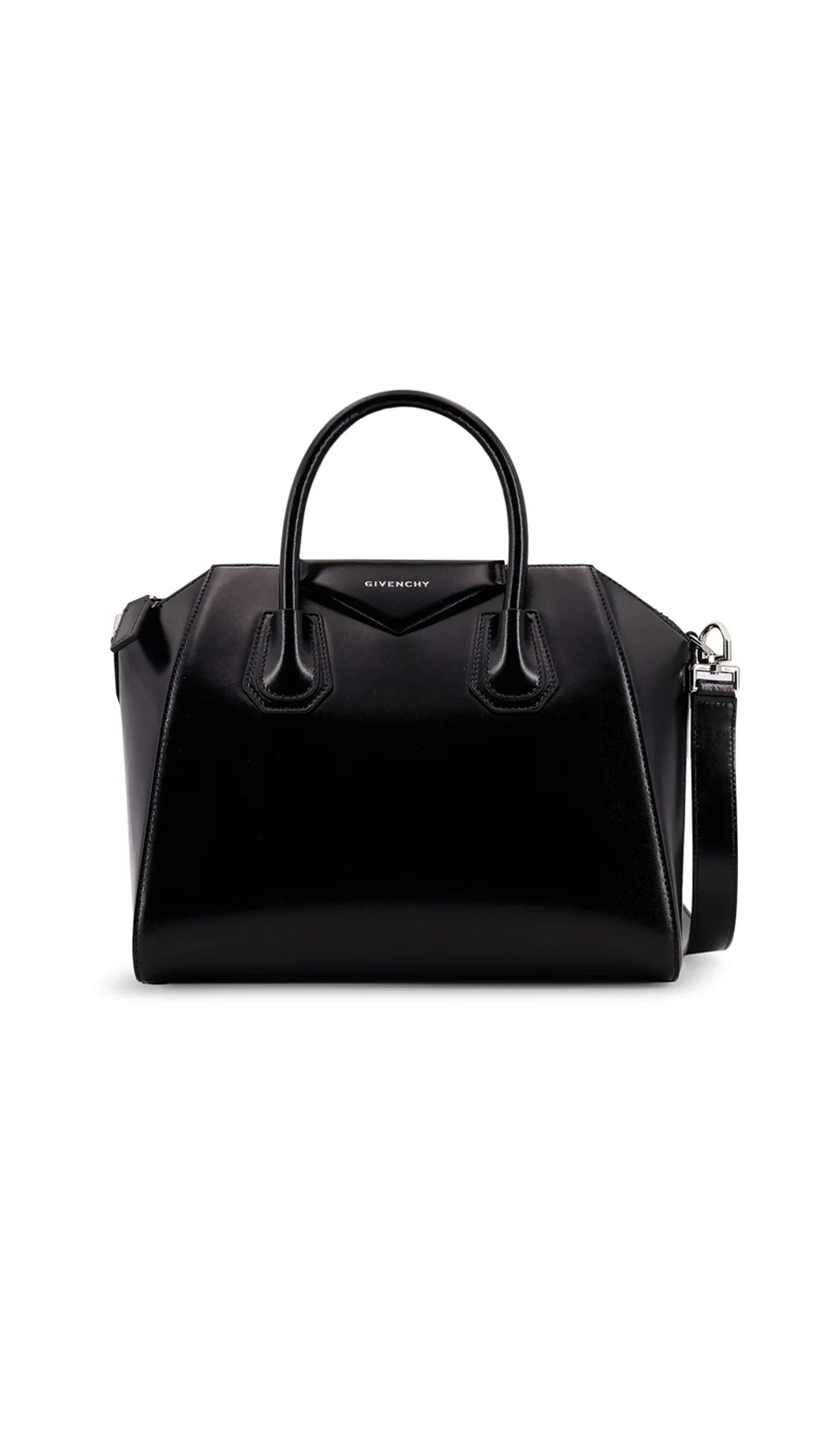 Small Antigona Bag in Box Leather - Black