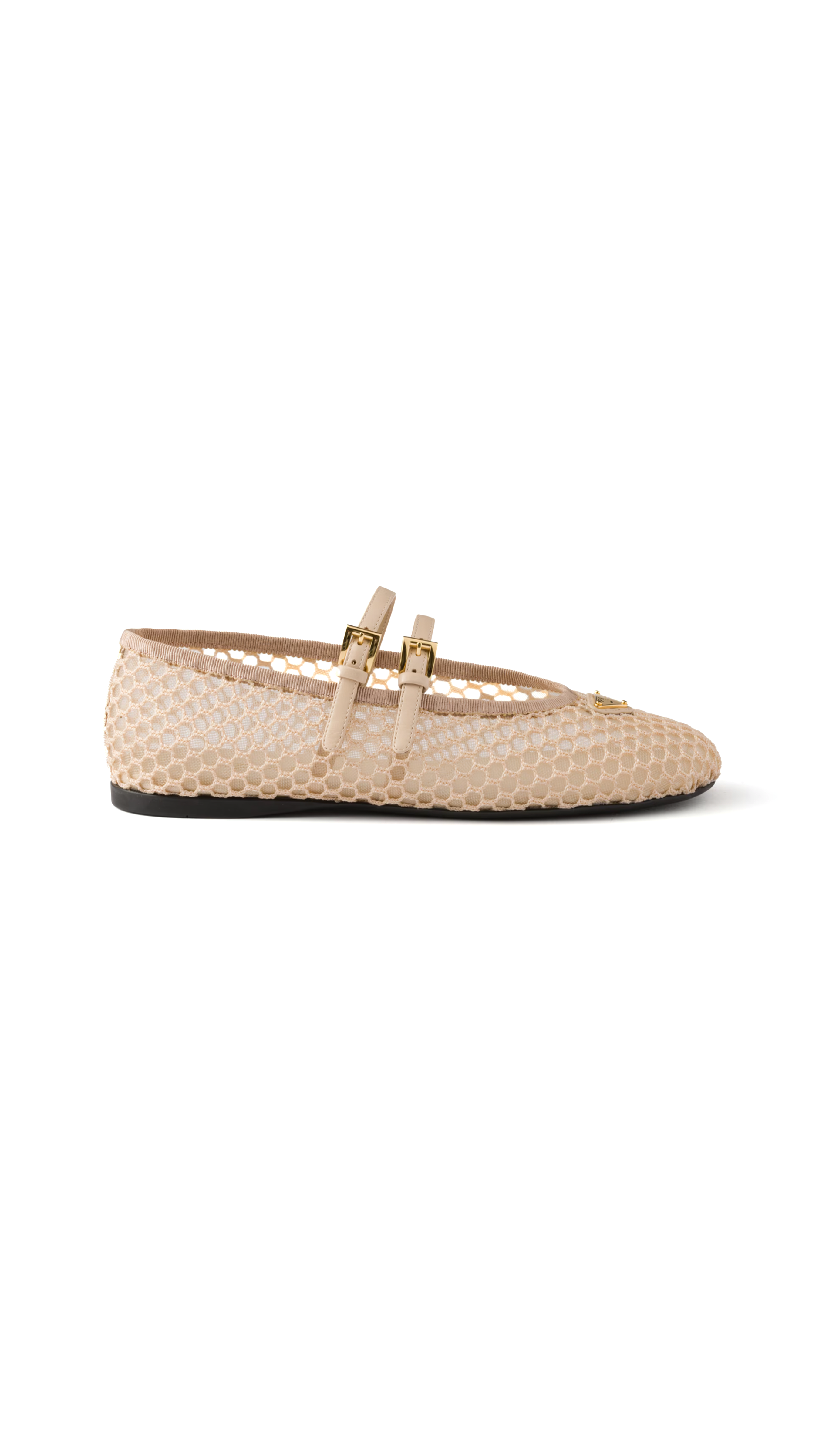 Mesh Fabric Ballerinas - Travertine Stone