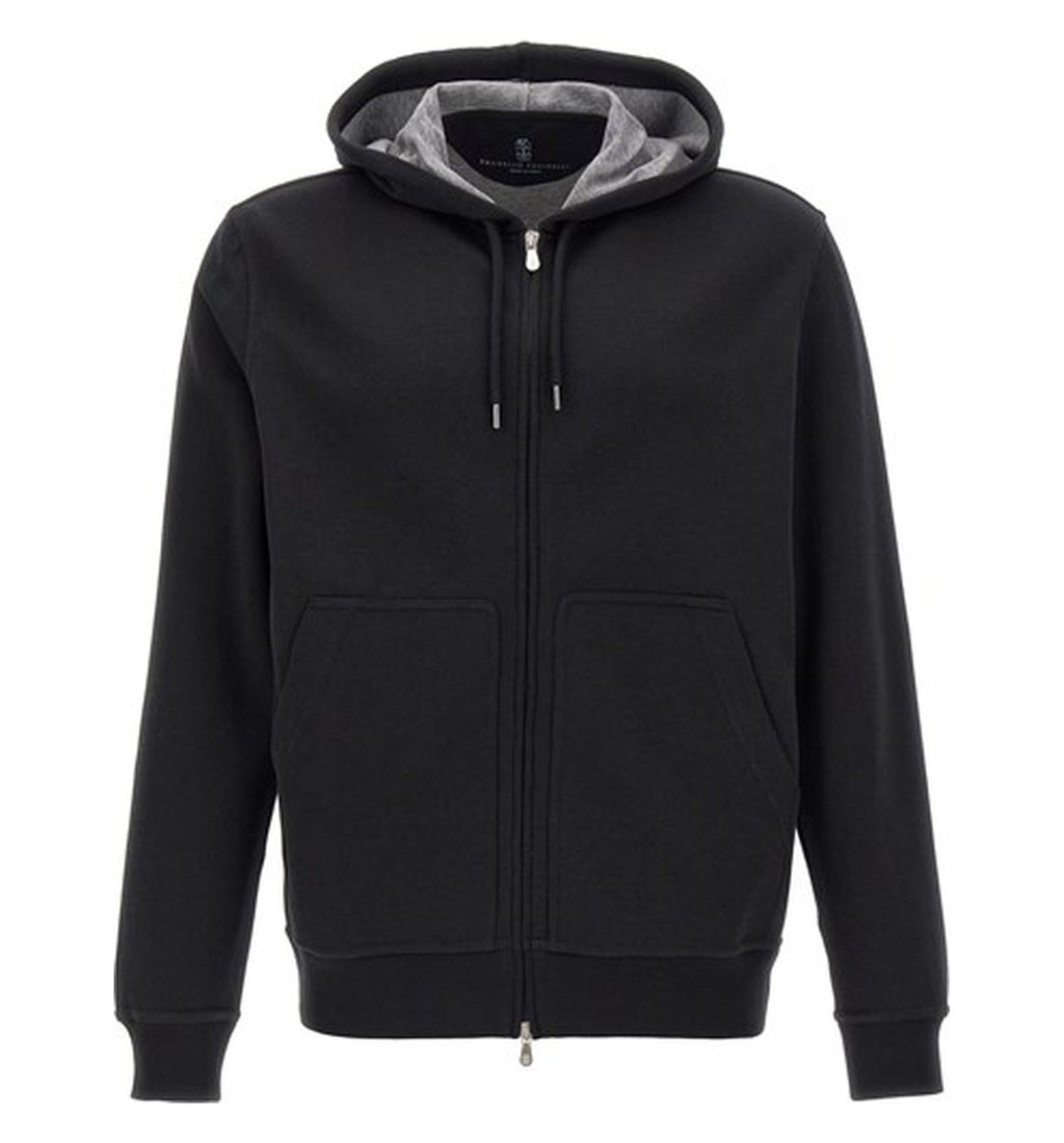 Cashmere-Blend Zip Hoodie