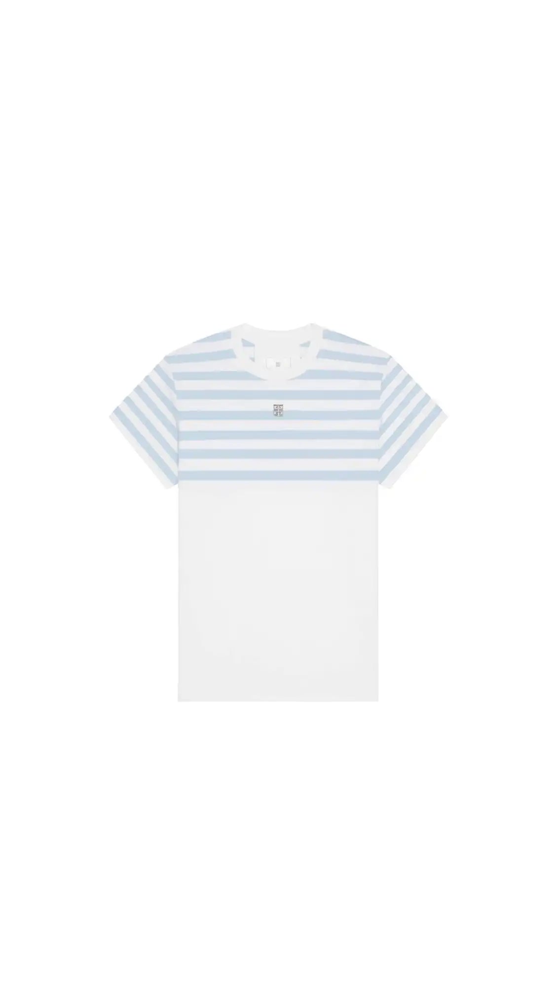 Slim Fit Striped T-shirt In Cotton - White/Blue