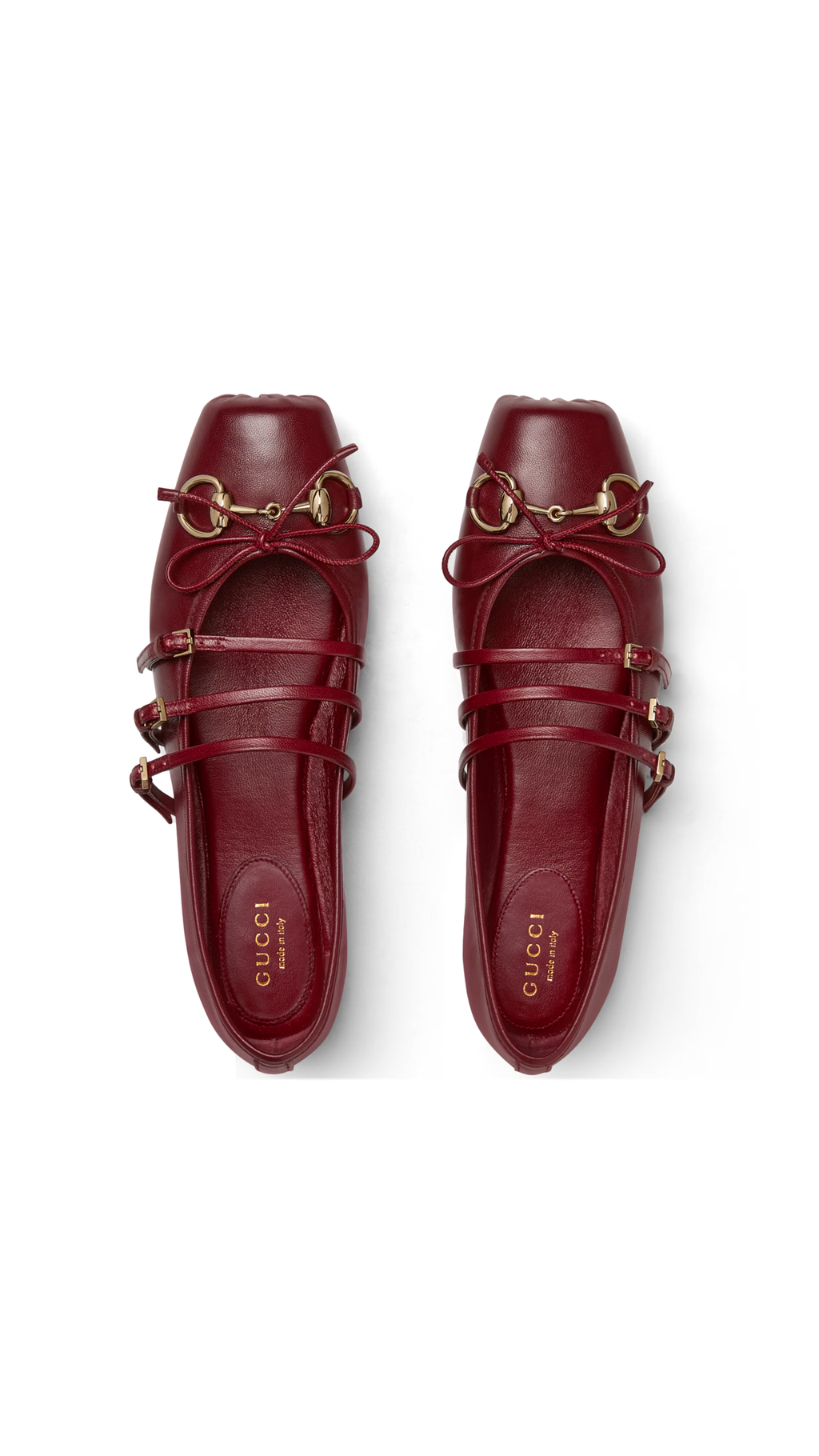 Leather Horsebit Flat - Rosso Ancora