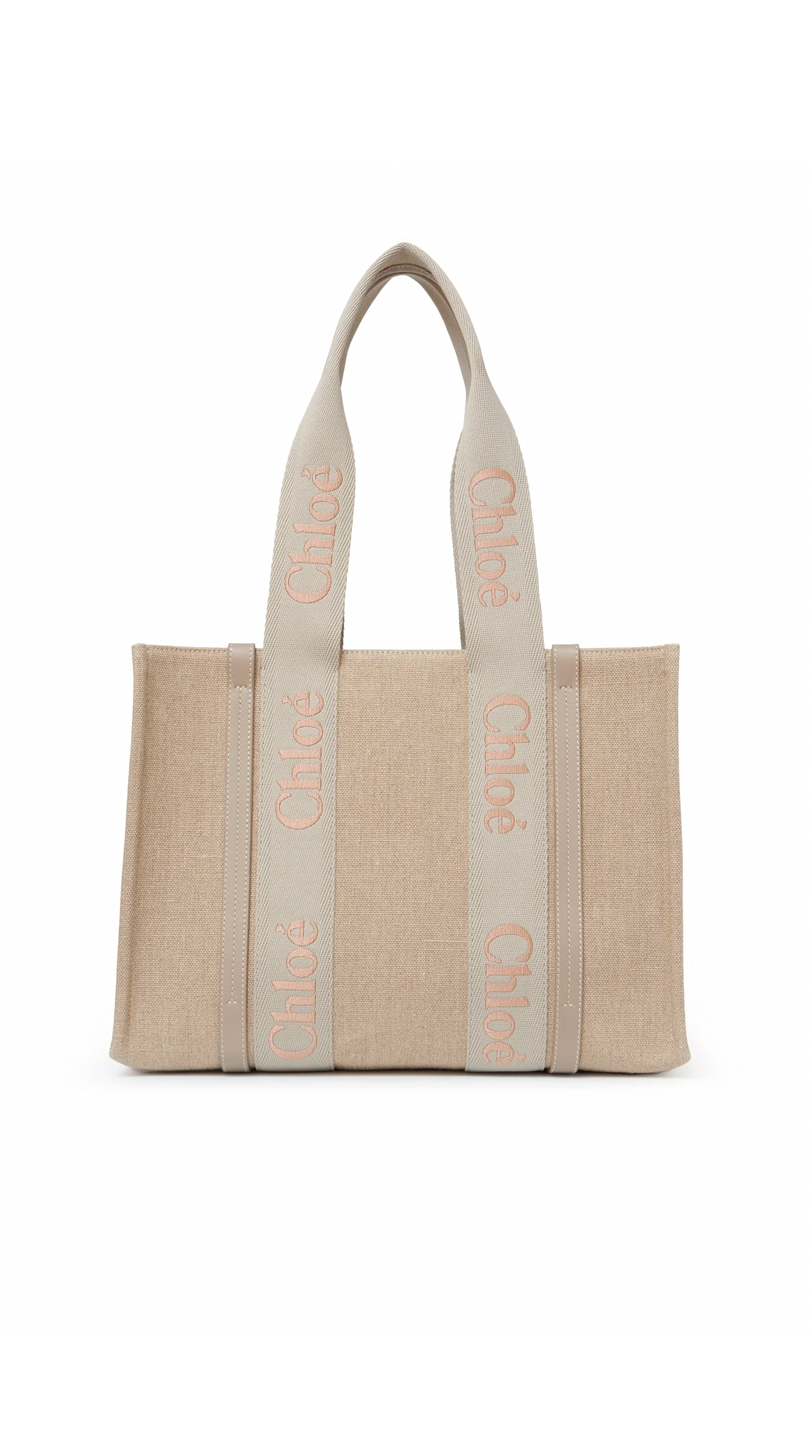 Woody Tote Bag in Linen - Vintage Khaki