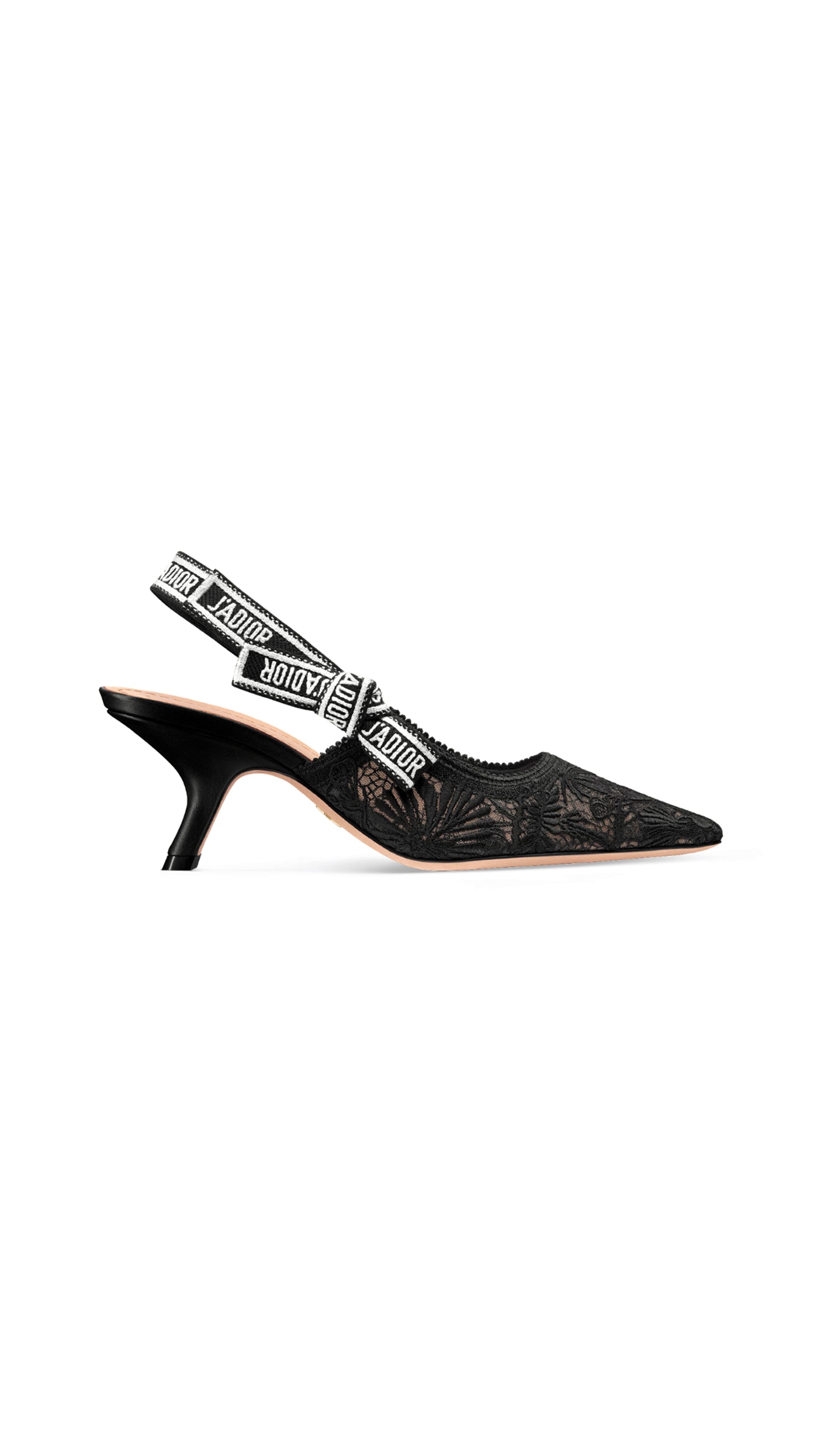 J'Adior Slingback Pump in Transparent Mesh  - Black