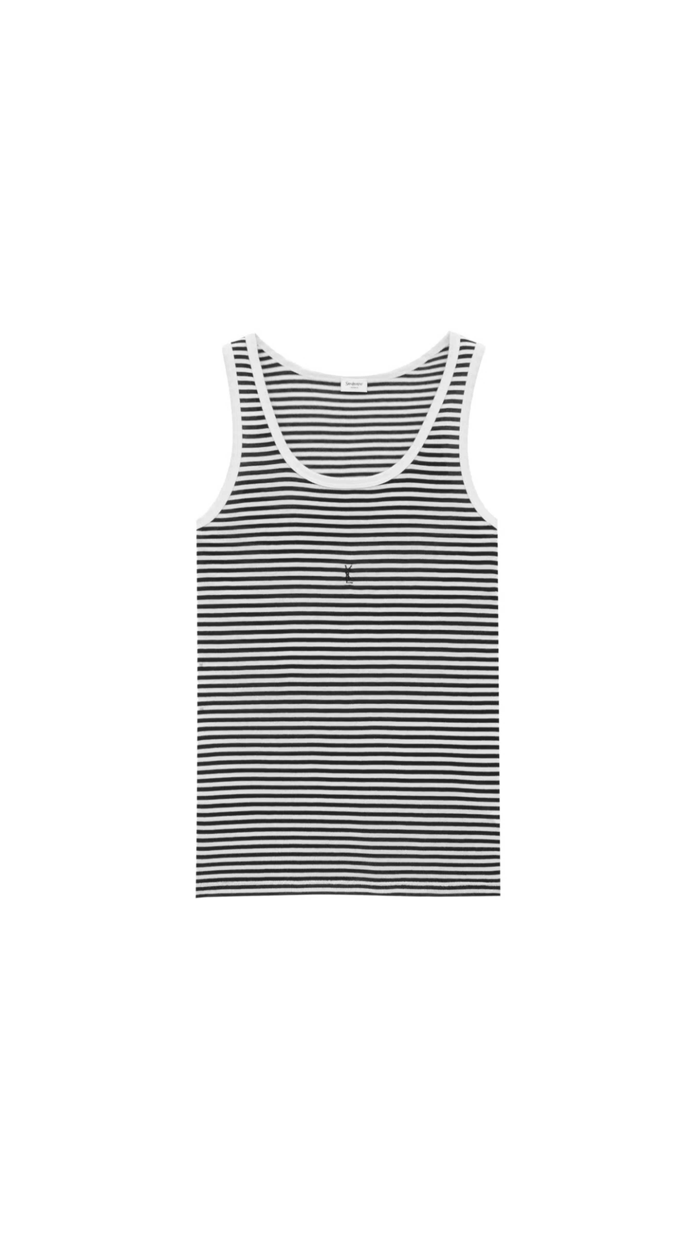 Striped Cassandre Tank Top - Noir/Natural