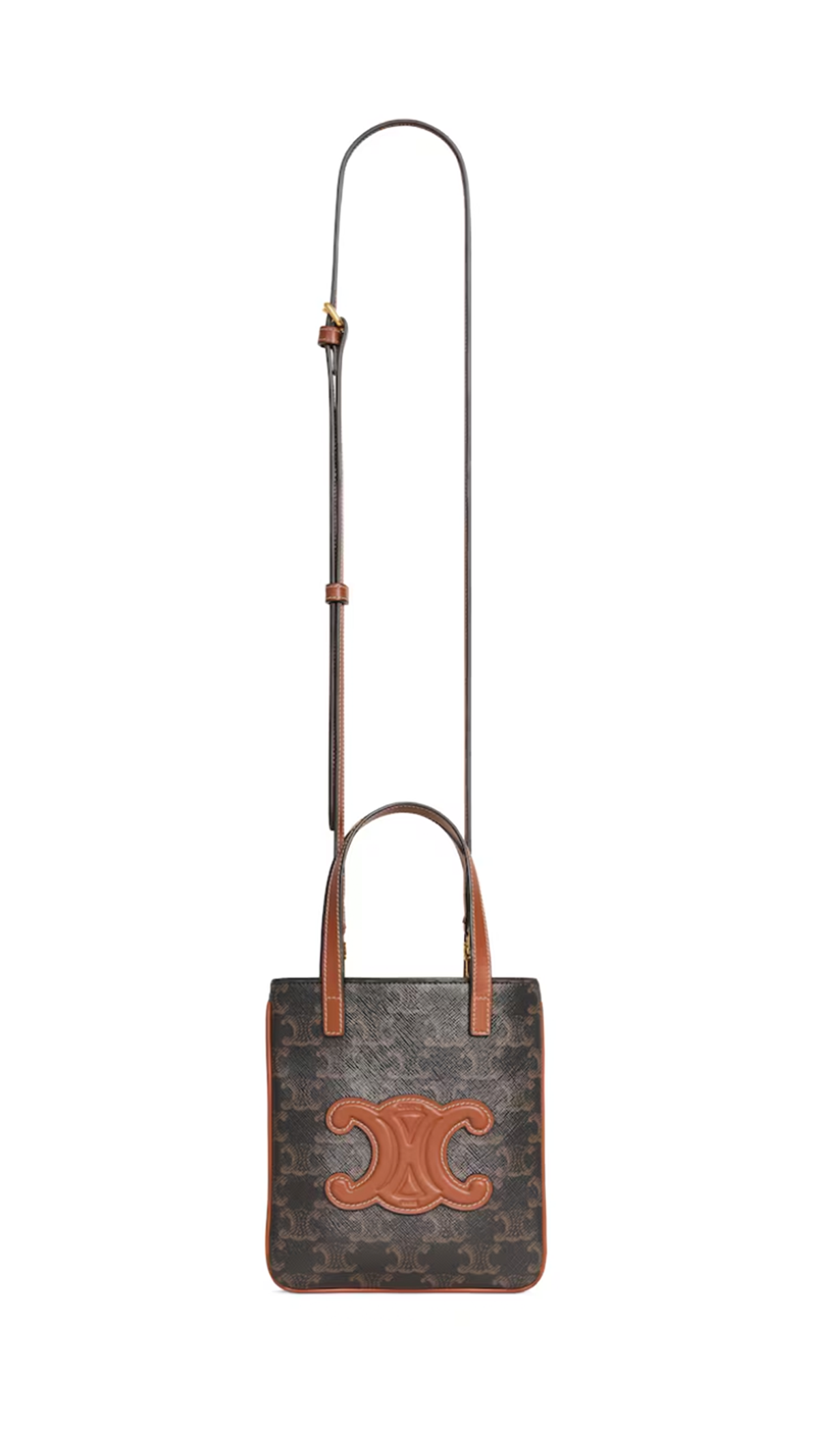 Micro Cabas in Triomphe Canvas and Calfskin