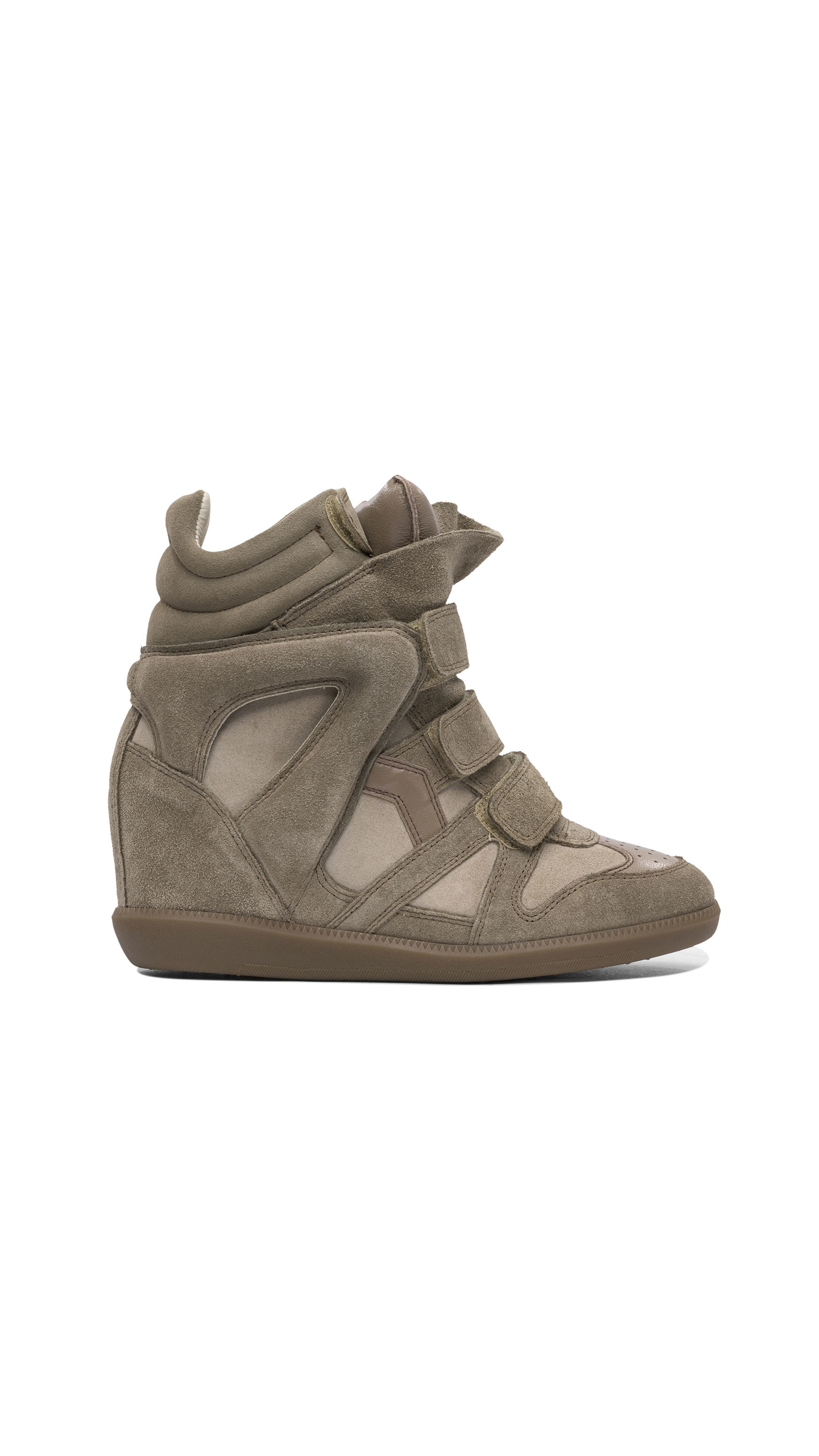 Bekett Suede Wedge Sneakers - Grey