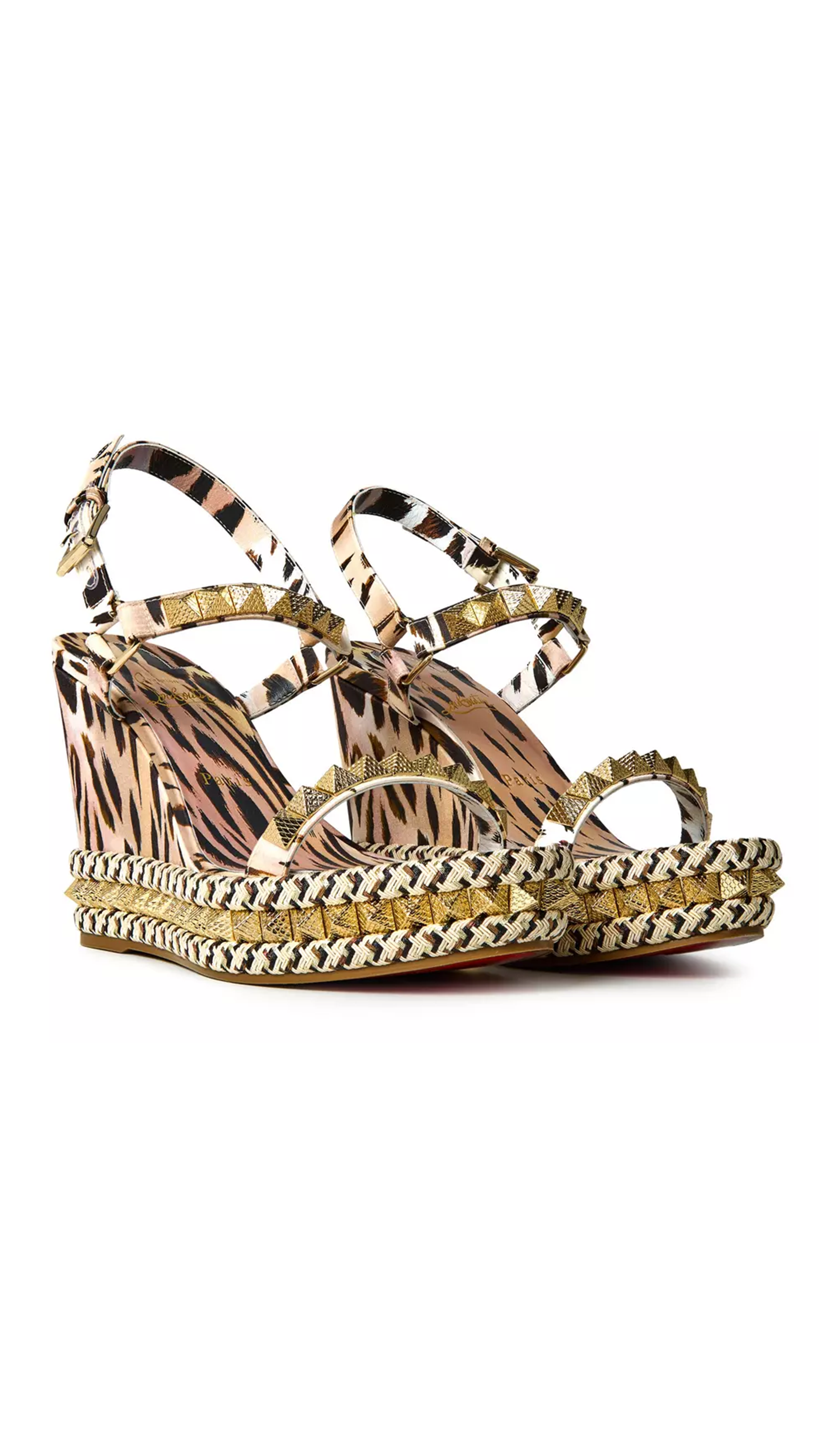 Pyraclou Animal Print Wedge Sandal - Leopard