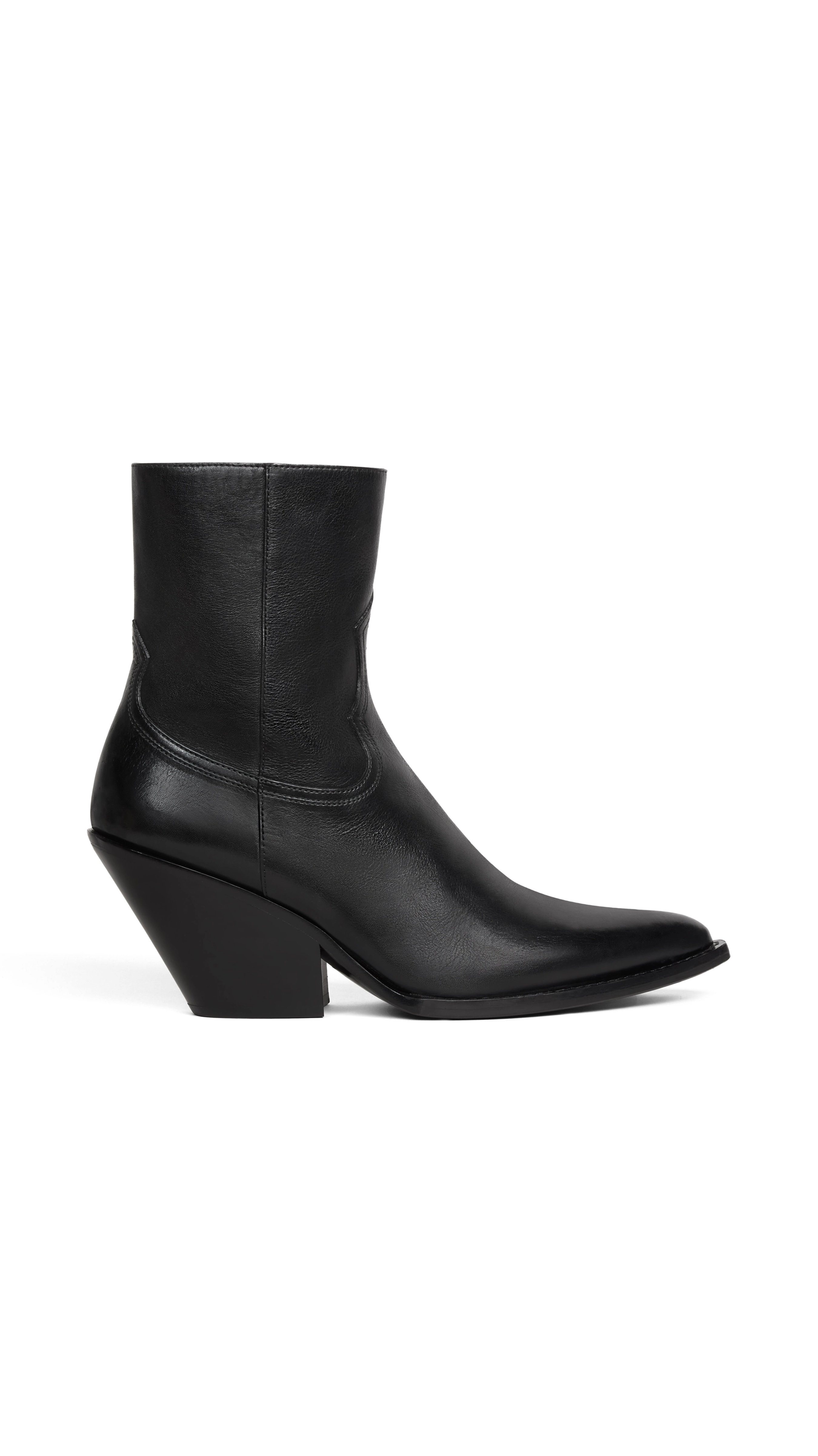 Zip Boots Celine Joan in Calfskin - Black