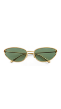 Knot Cat Eye Sunglasses - Gold/Green