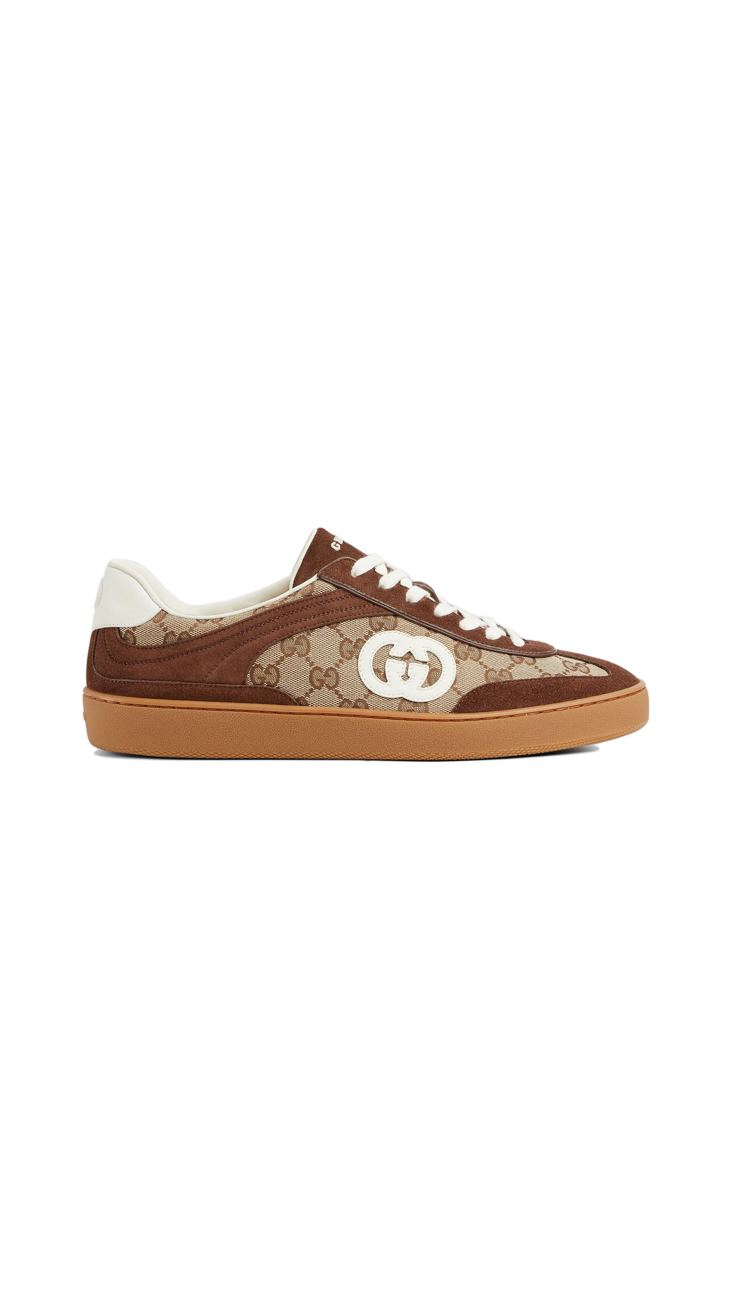 Sneaker with Interlocking G Sneakers - Brown/Beige