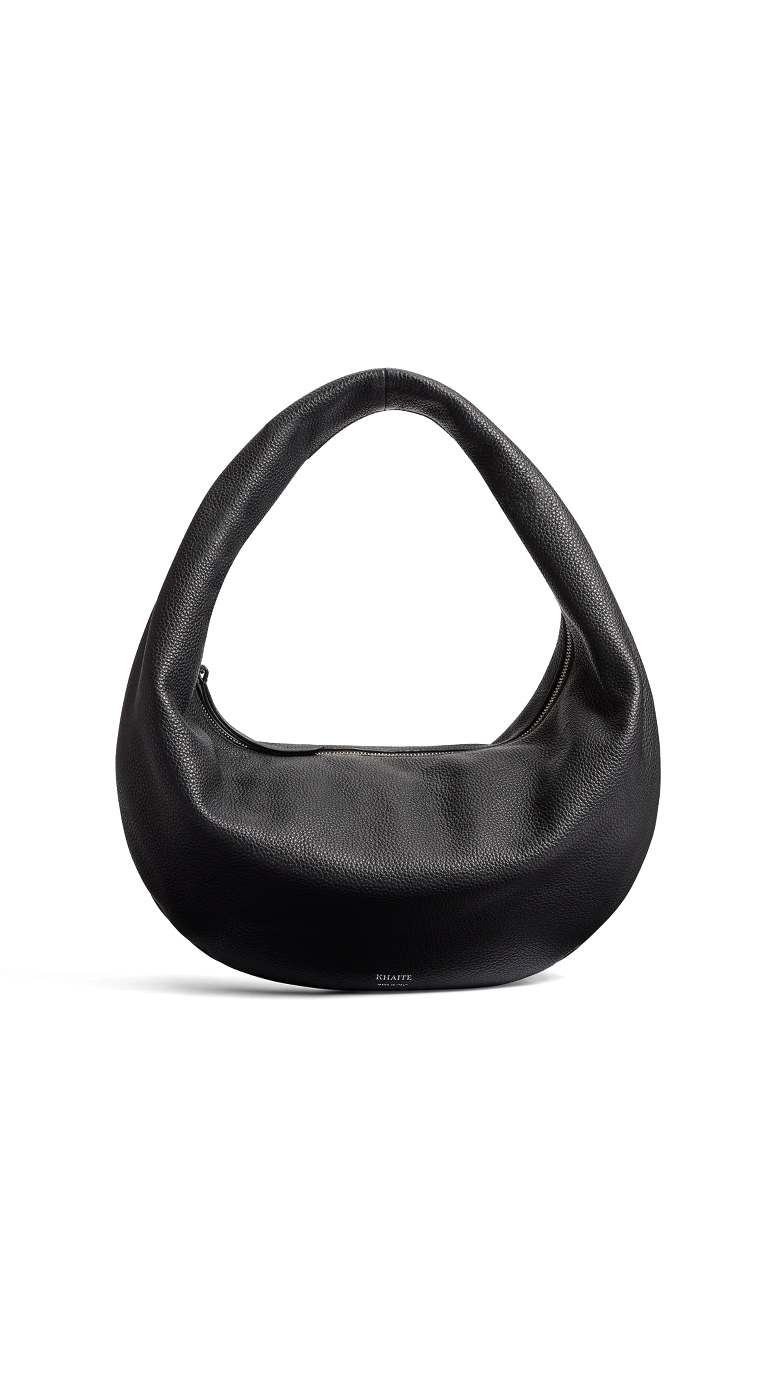 Medium Olivia Hobo in Pebbled Leather - Black