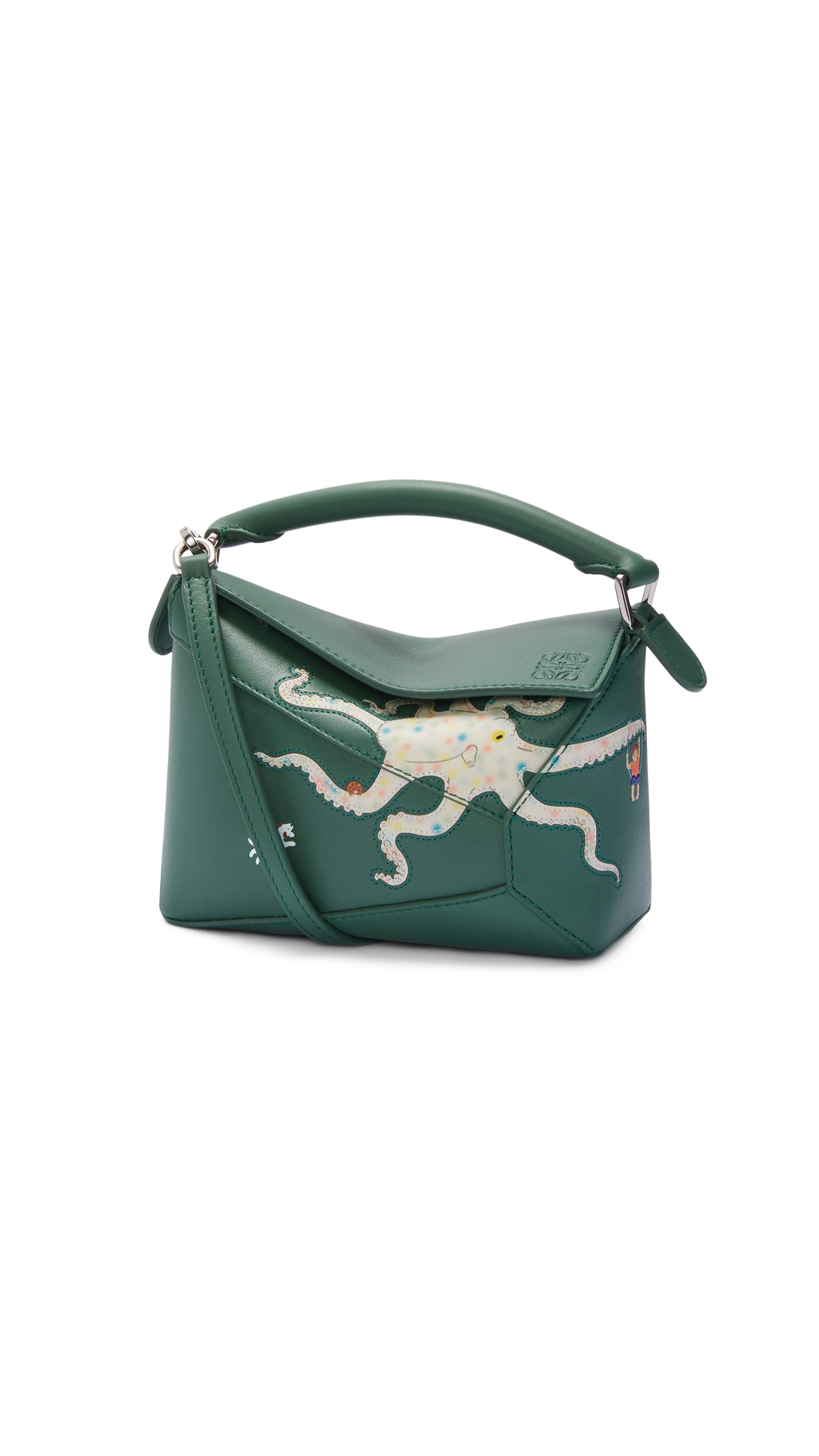 Octopus Mini Puzzle Bag in Nappa Calfskin - Vetivier