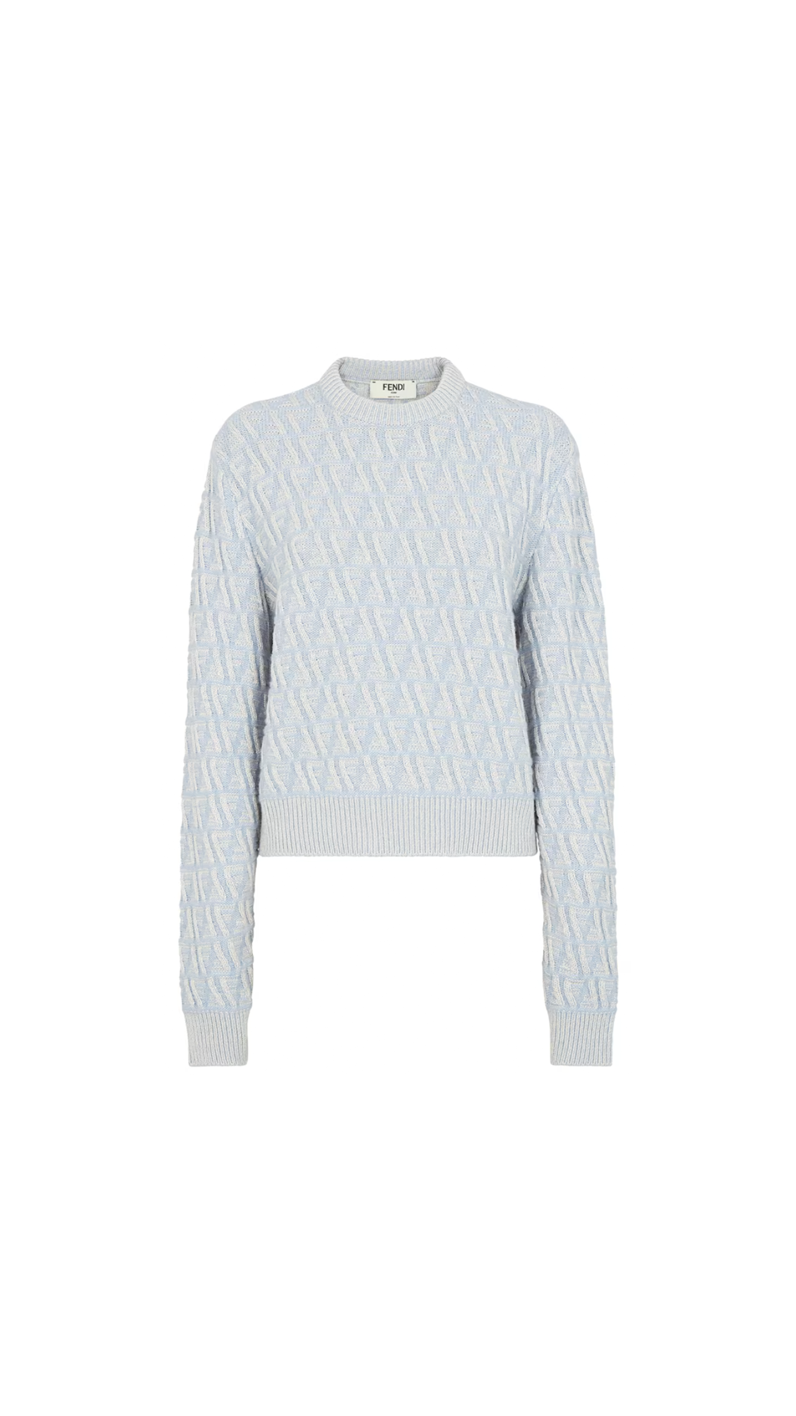 FF Cashmere and Wool Pullover - Light Blue