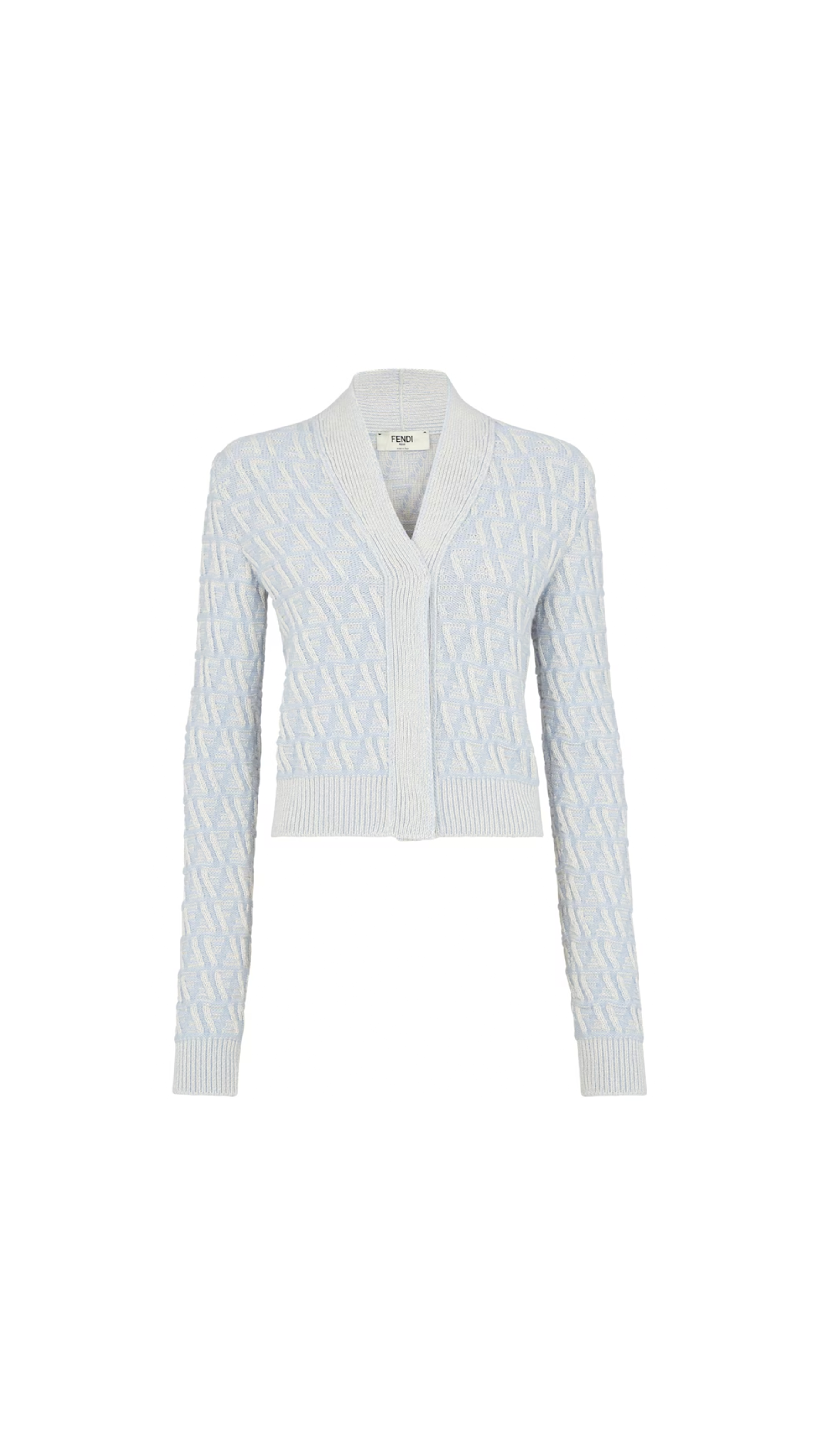 FF Cashmere and Wool Cardigan - Light Blue