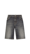 Stretch Denim Shorts - Light Blue