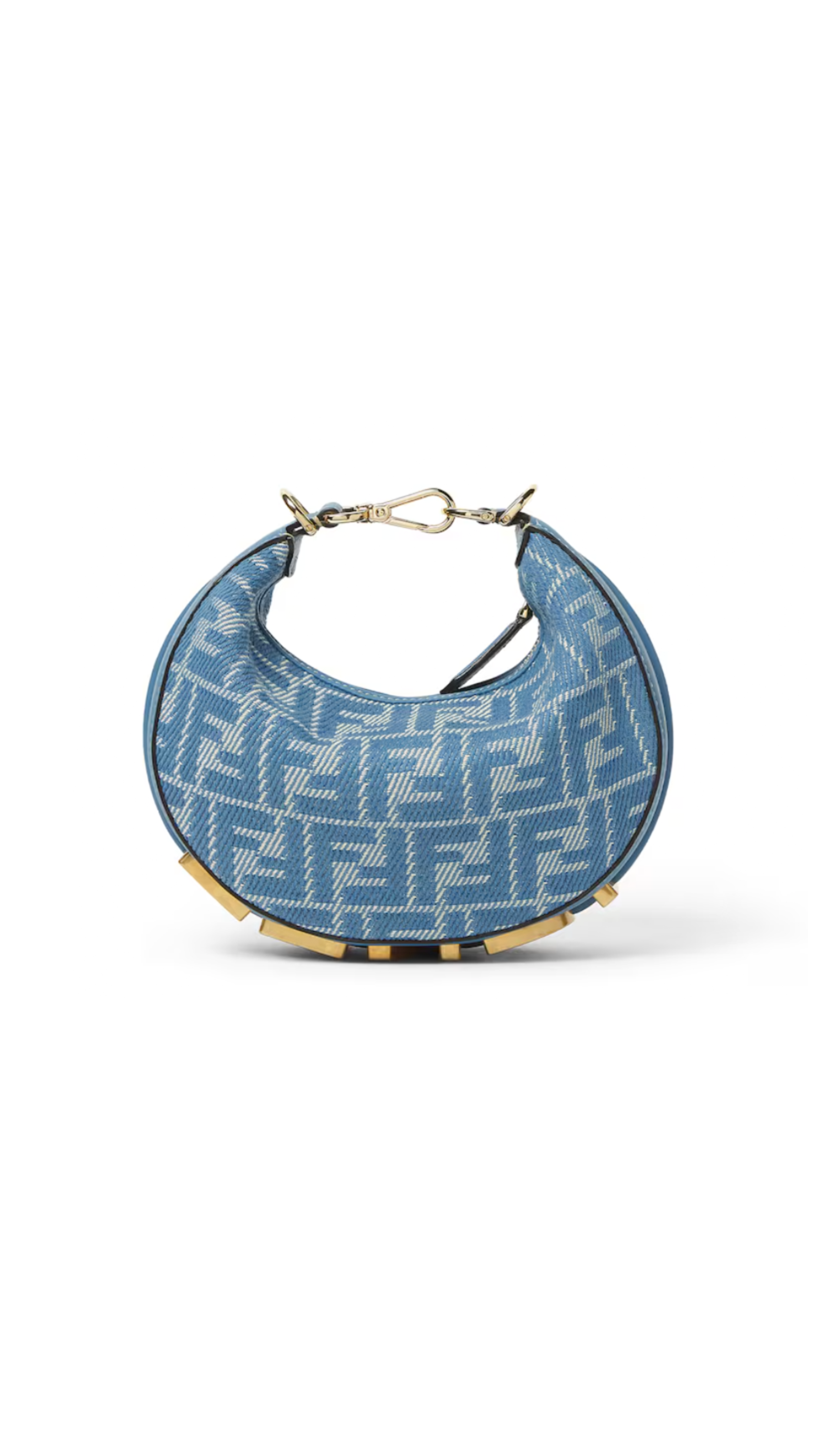 Fendigraphy Mini Bag in Denim FF Jacquard - Blue