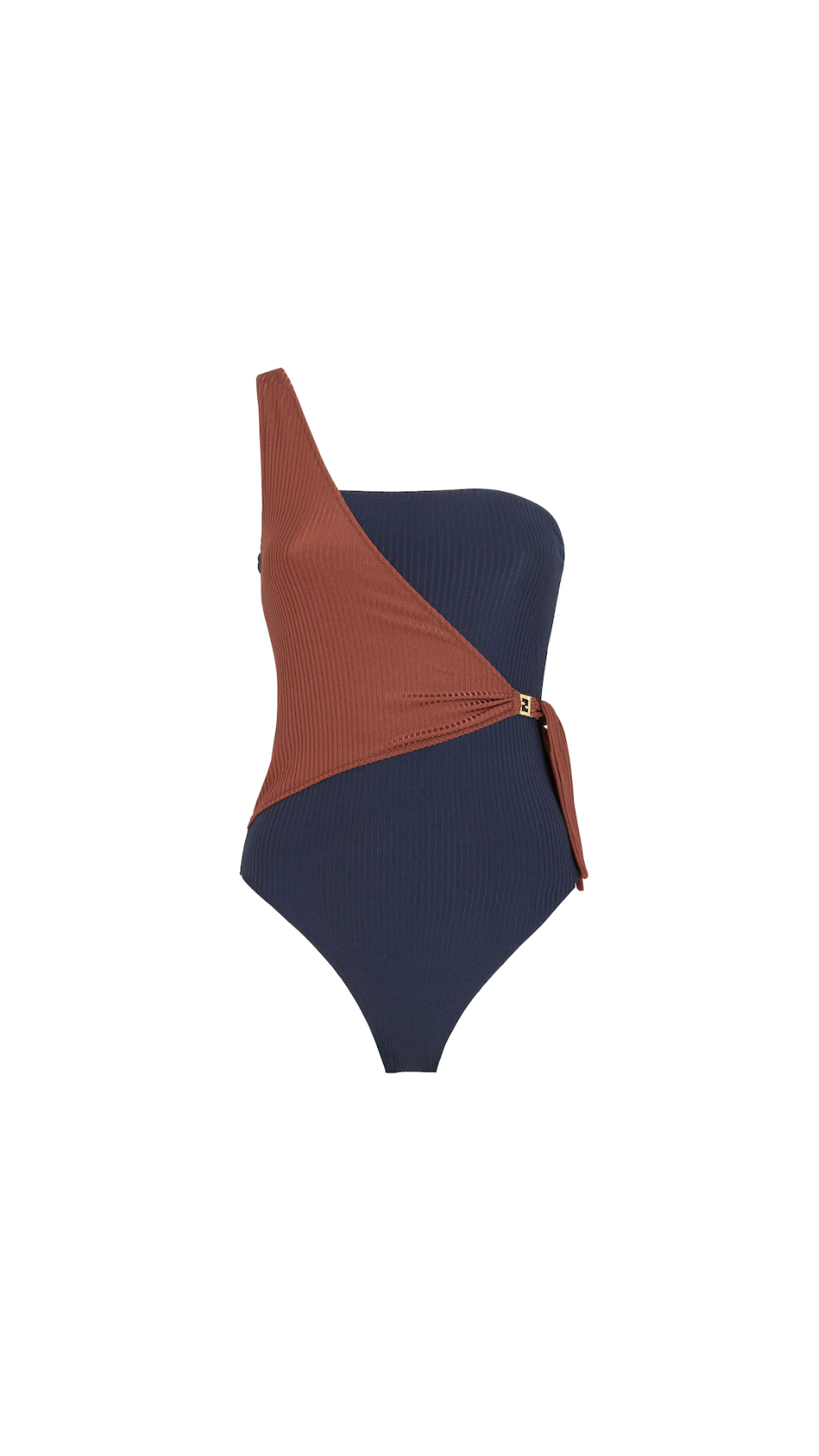 Lycra® Swimsuit - Navy/Brown