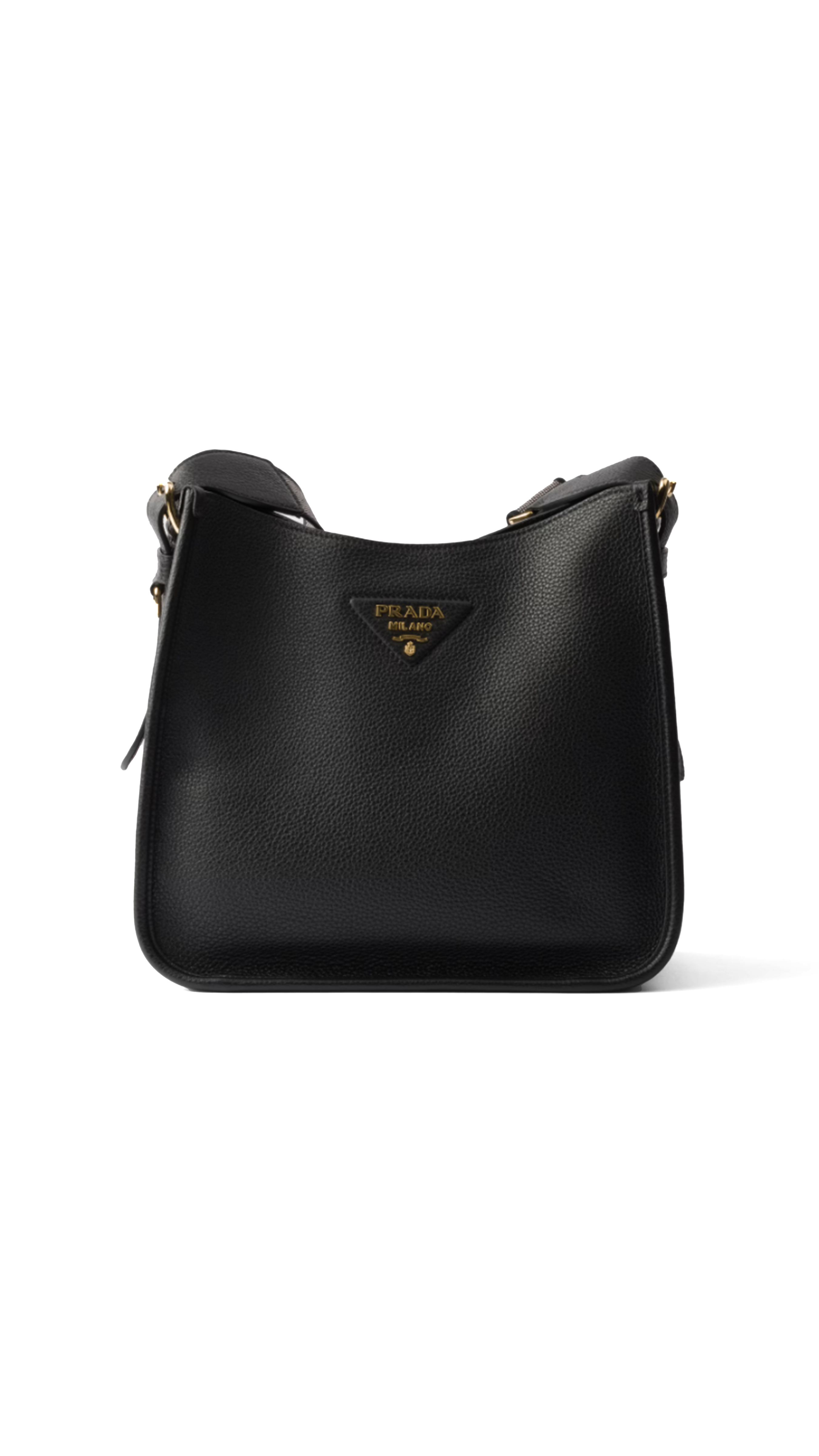 Leather Hobo Bag - Black