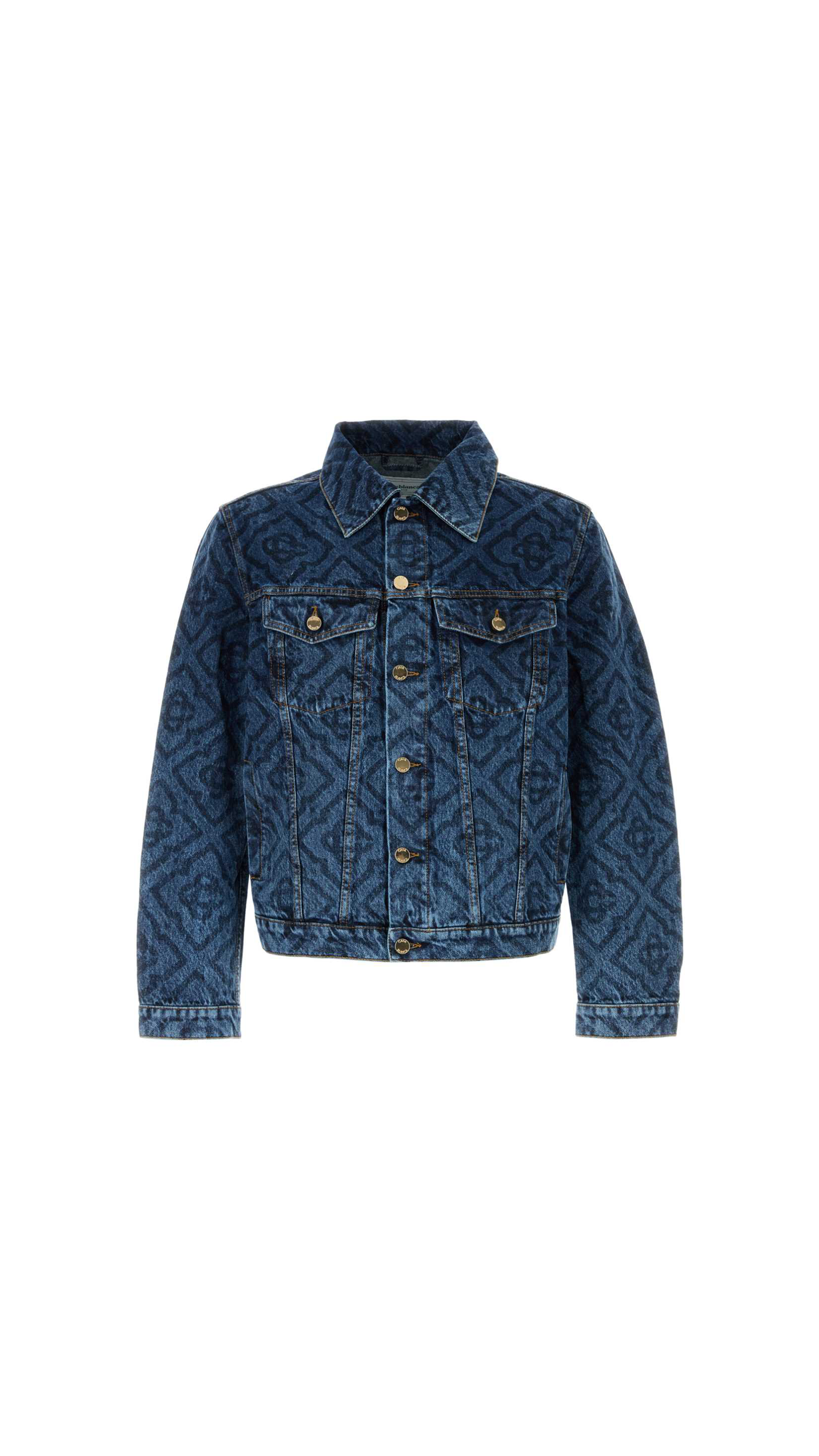 Monogram Denim Jacket - Dark Blue