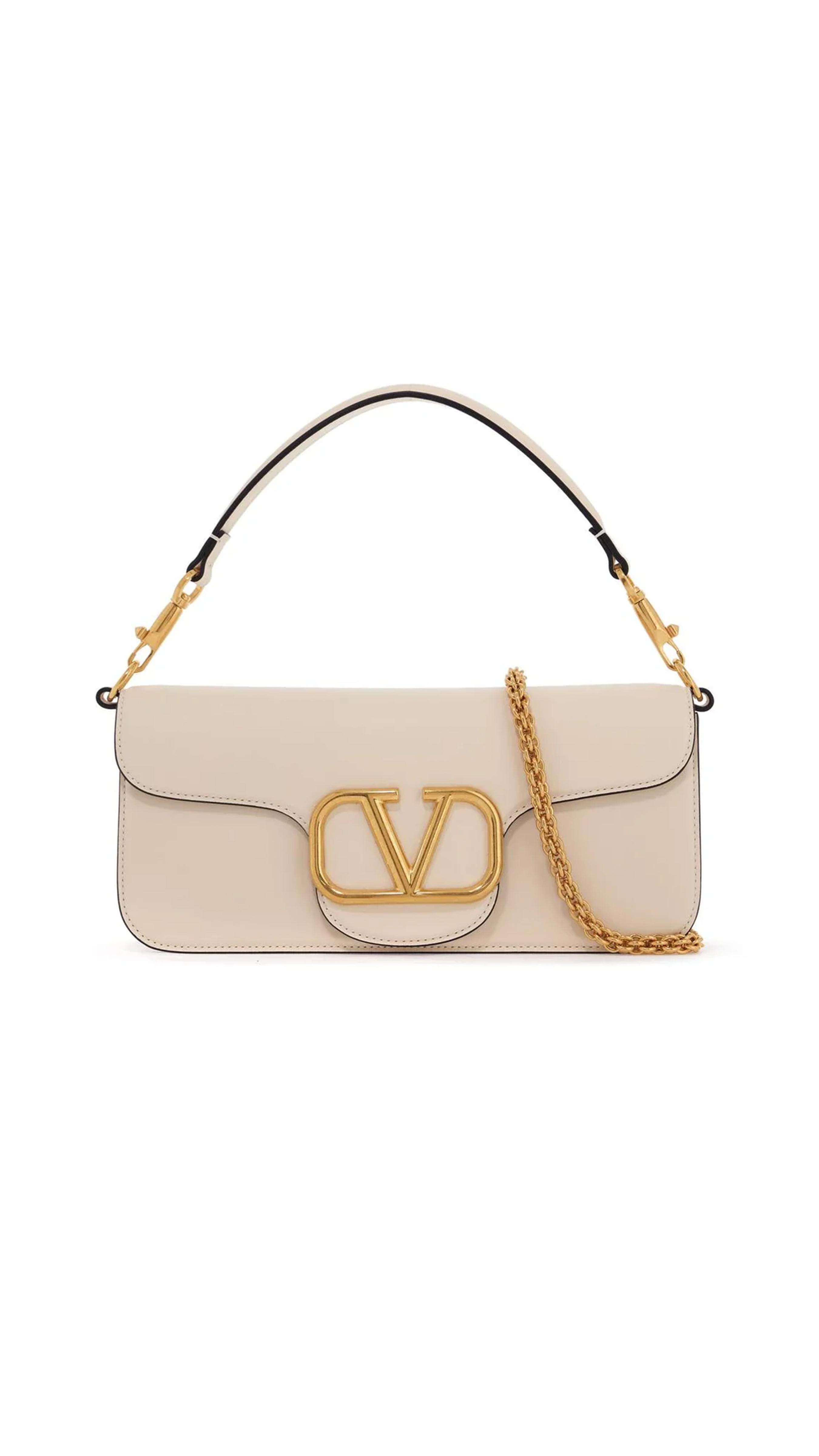 Locò Calfskin Shoulder Bag - Light Ivory