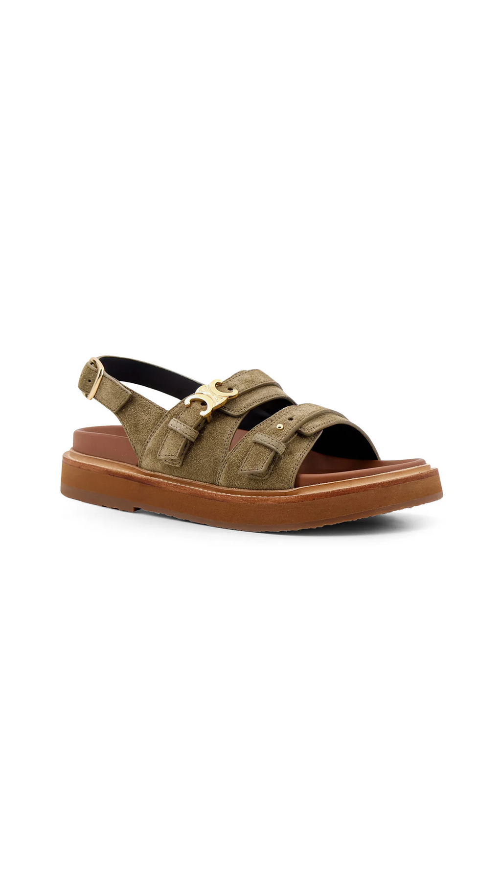 Tippi Triomphe Sandal in Suede Calfskin