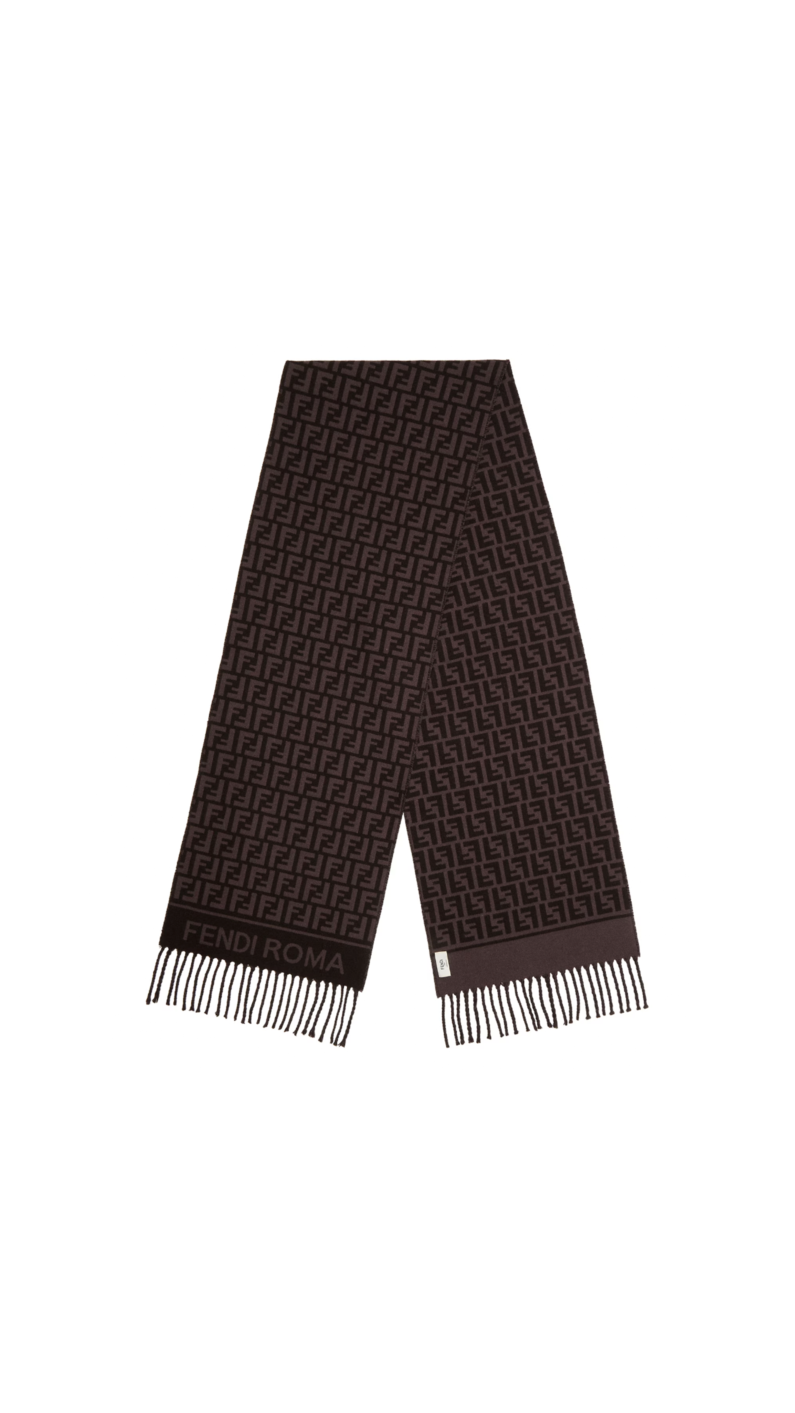 FF Wool and Cashmere Scarf - Burgundy