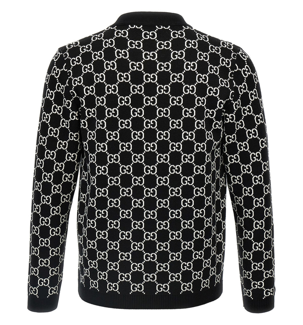 Reversible GG Wool Jacquard Cardigan