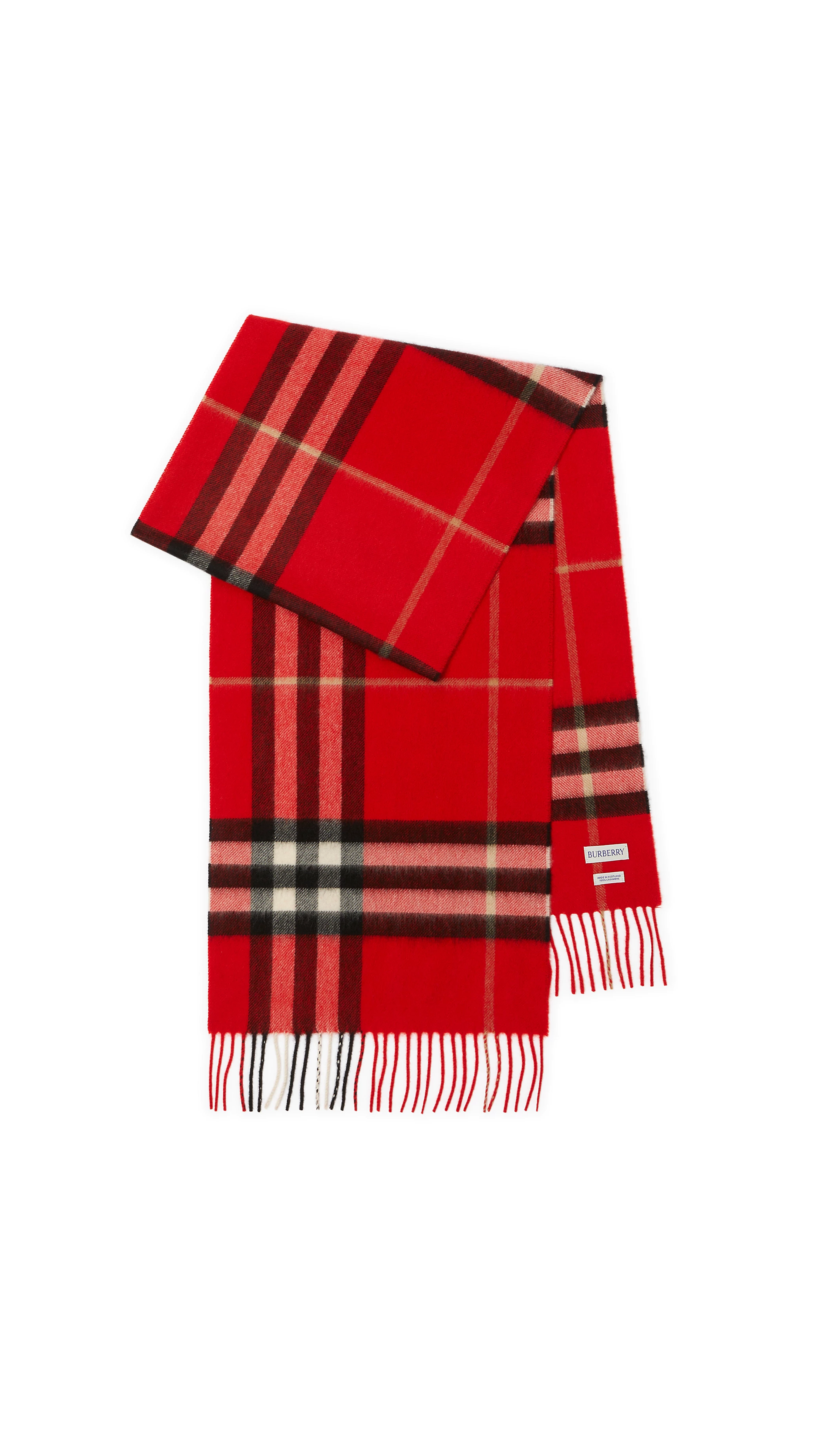 Check Chashmere Scarf - Red