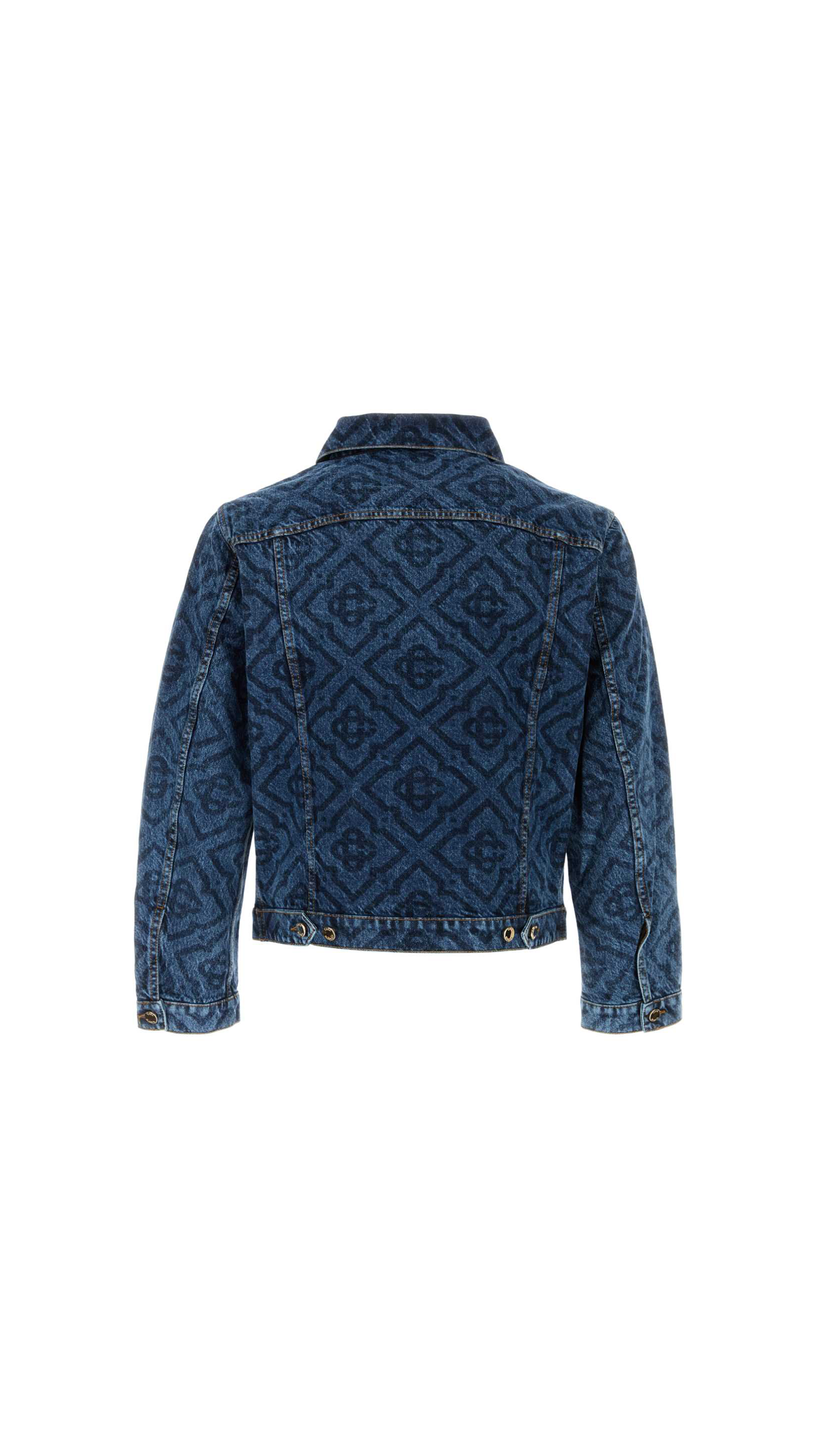 Monogram Denim Jacket - Dark Blue