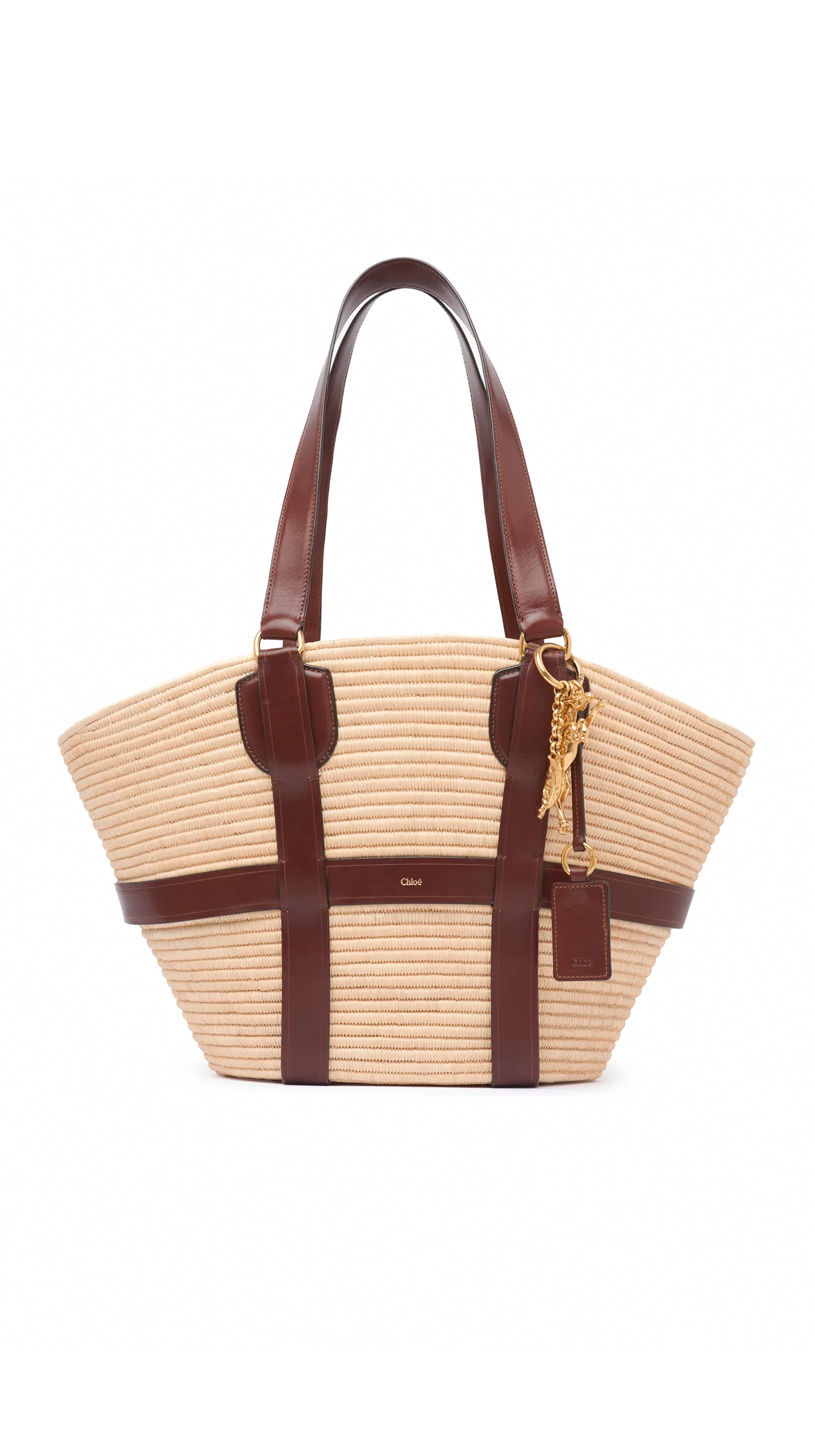 Large Kerala 25 Basket in Raffia - Dark Ebony