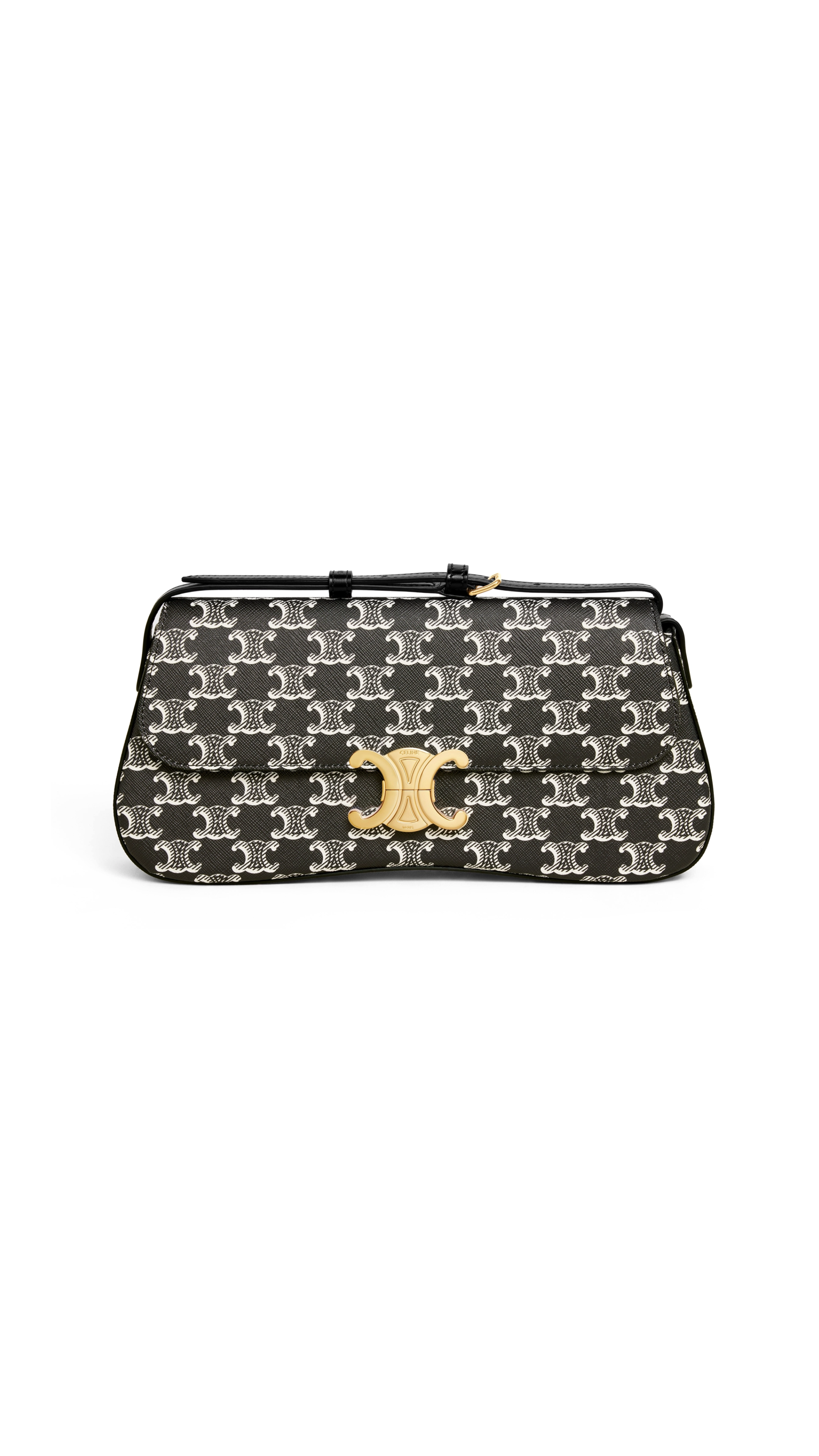 Medium Lola Bag in Triomphe Canvas - Black/White