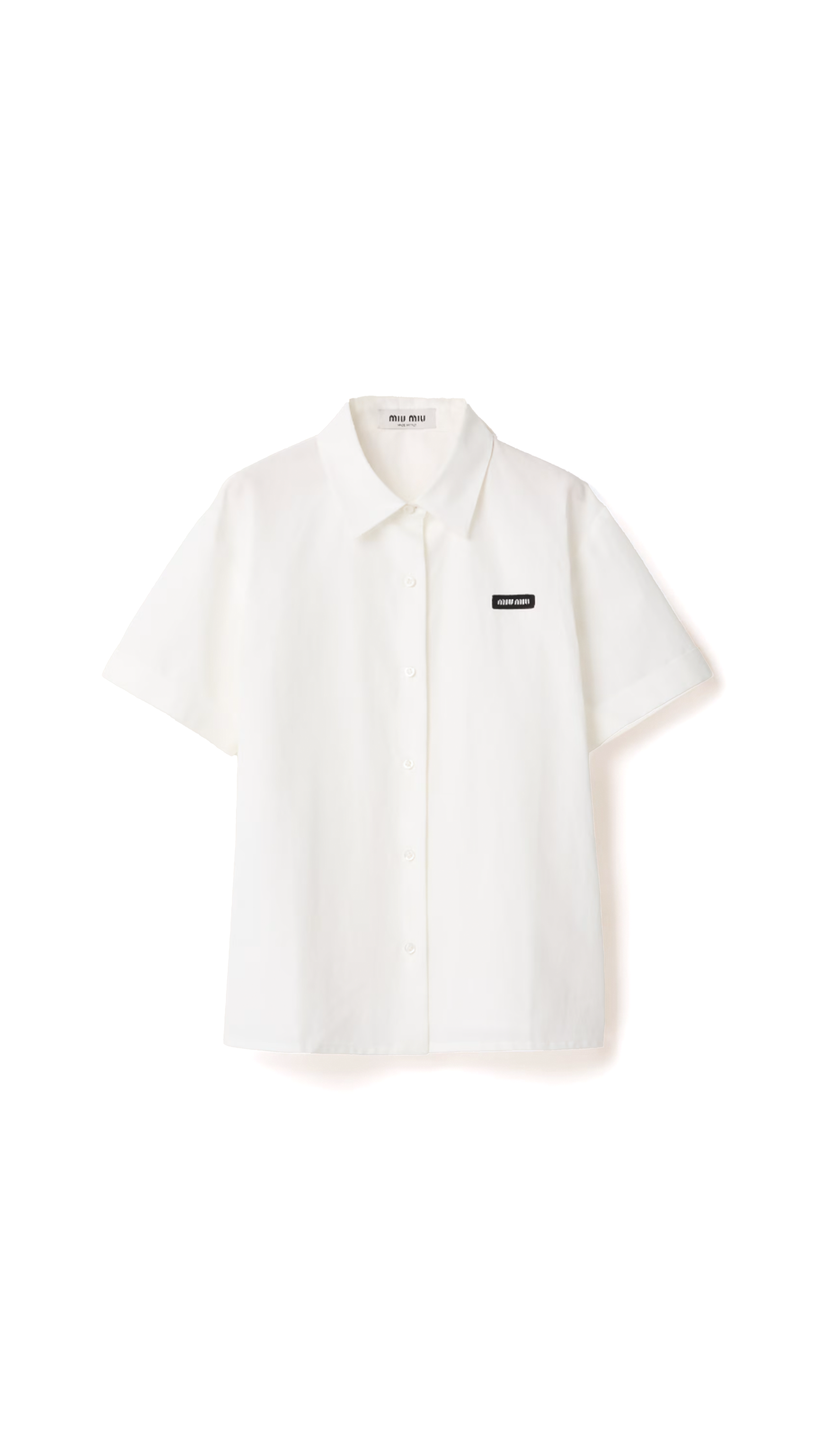 Slubbed Poplin Shirt - White