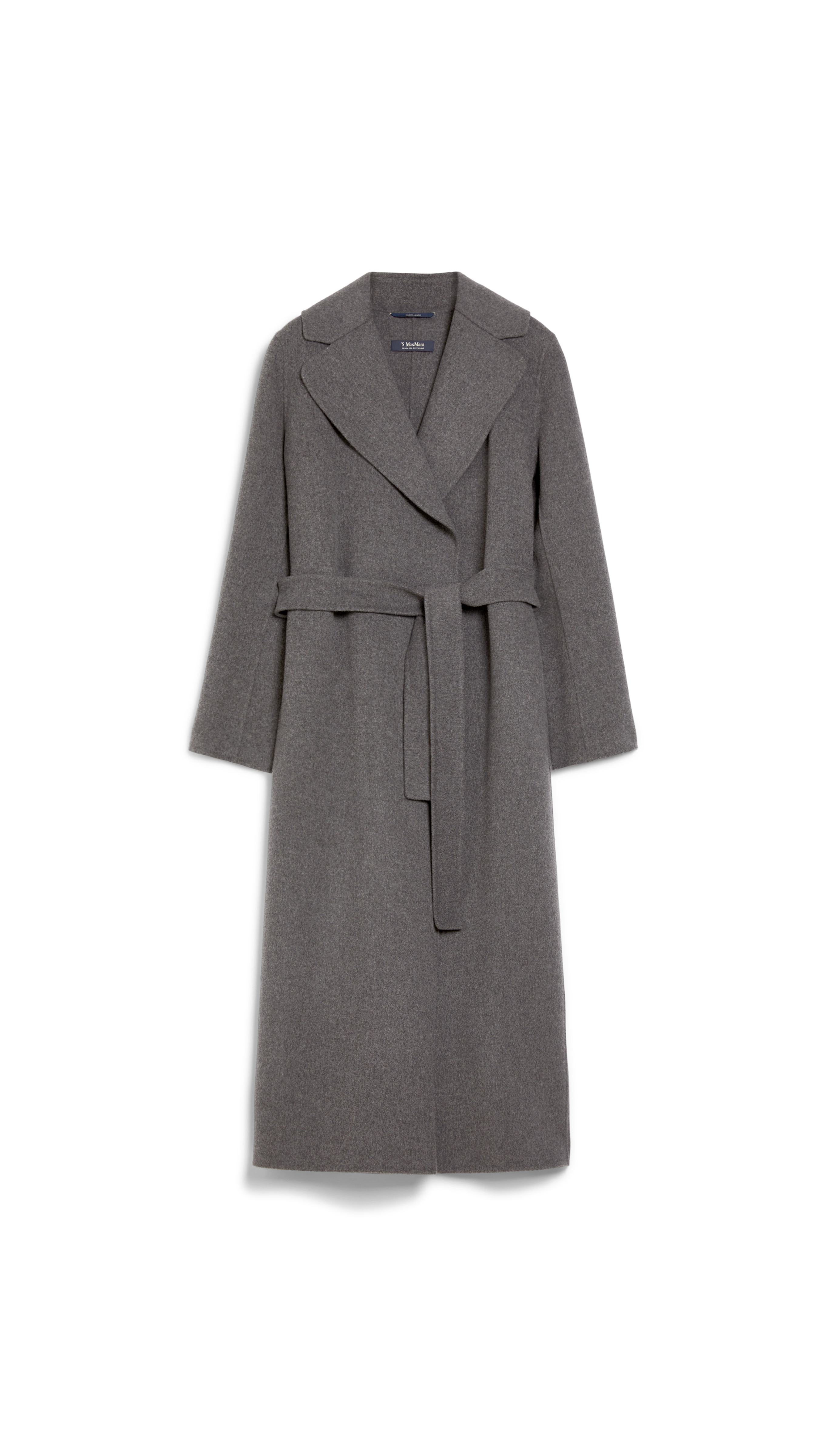 Wool Coat with Belt - Medium Grey