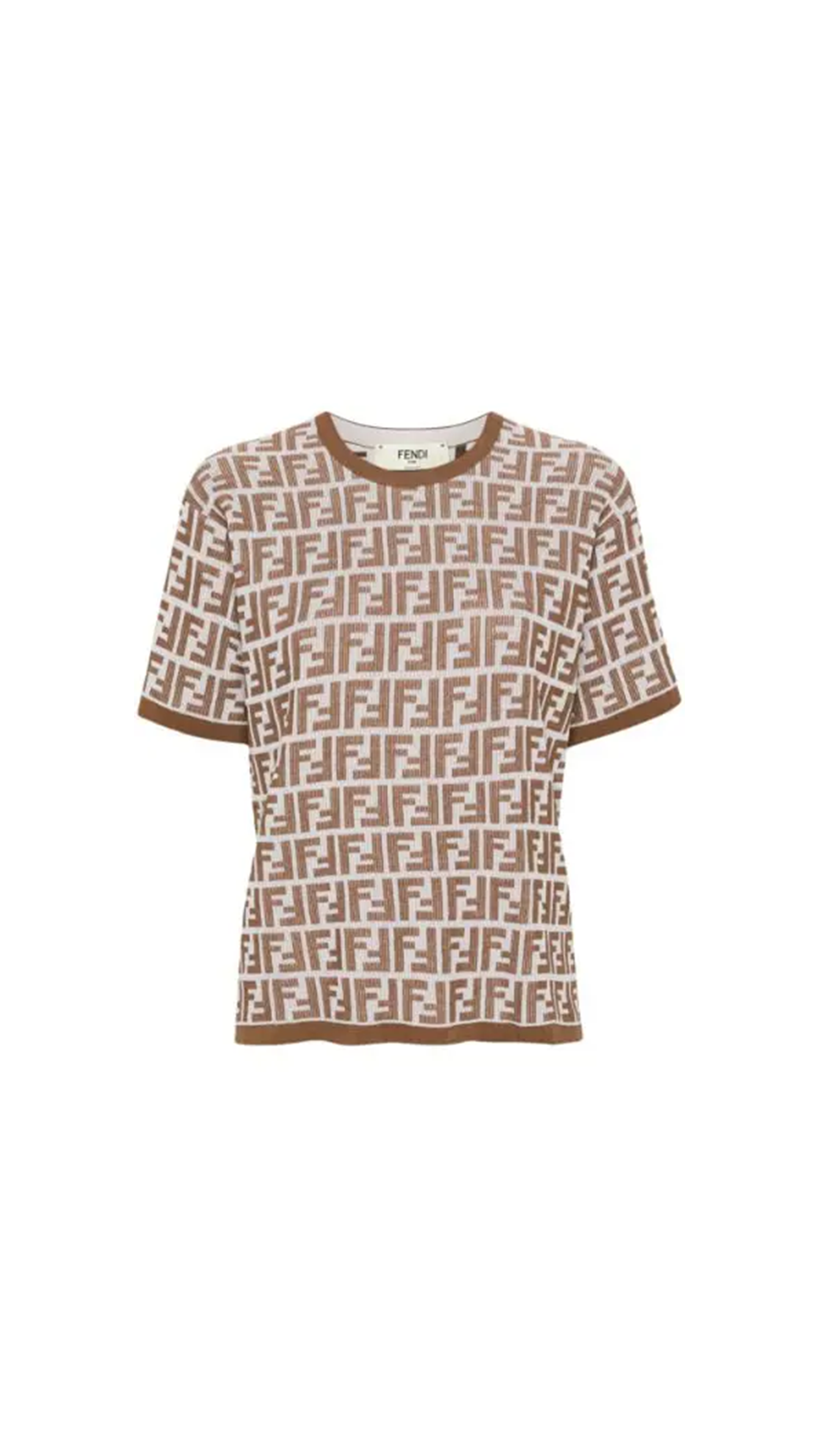 FF Cotton Sweater - White/Brown