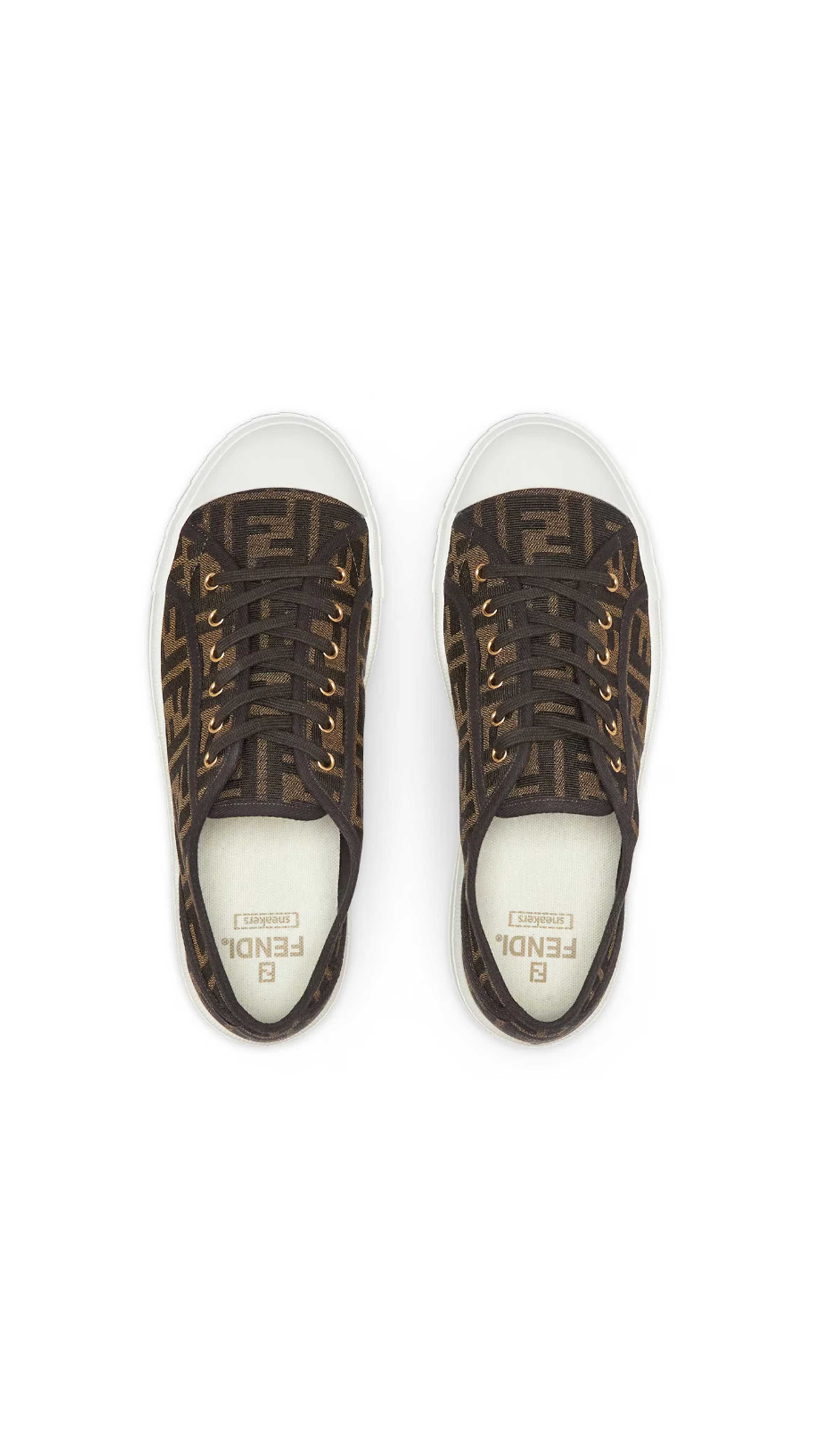 Domino Fabric Sneakers - Brown