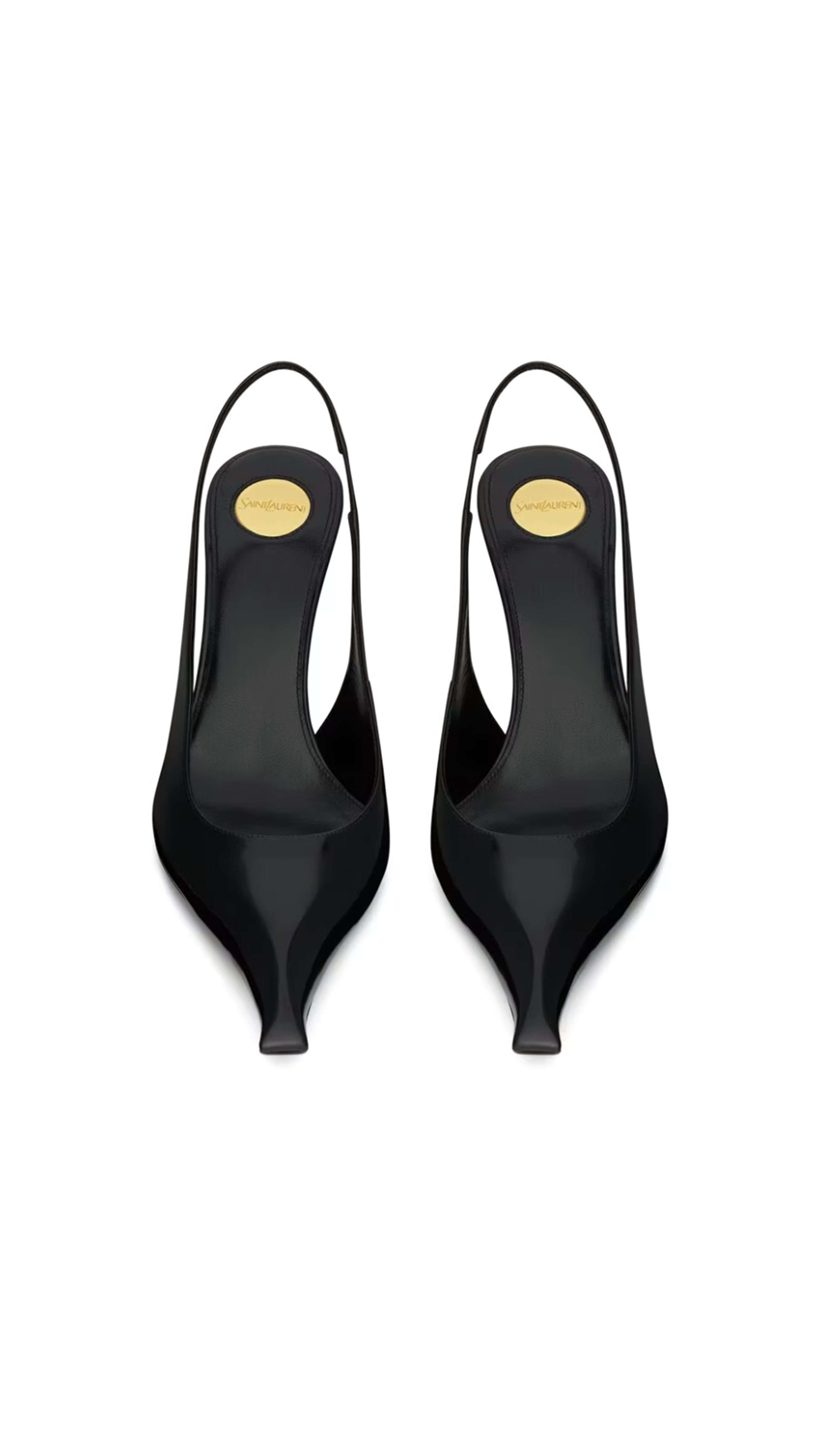 Miller Wedges in Glazed Leather - Black