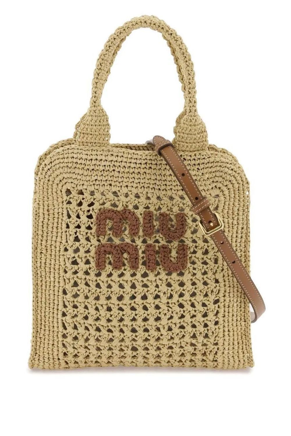 Mini Raffia Handbag - Natural/Brown