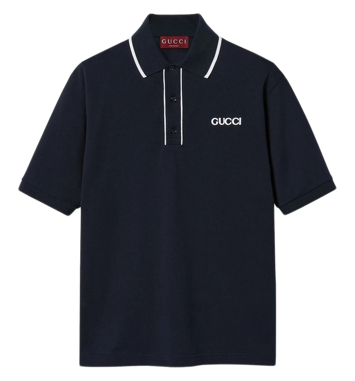 Cotton piquet polo shirt with embroidery