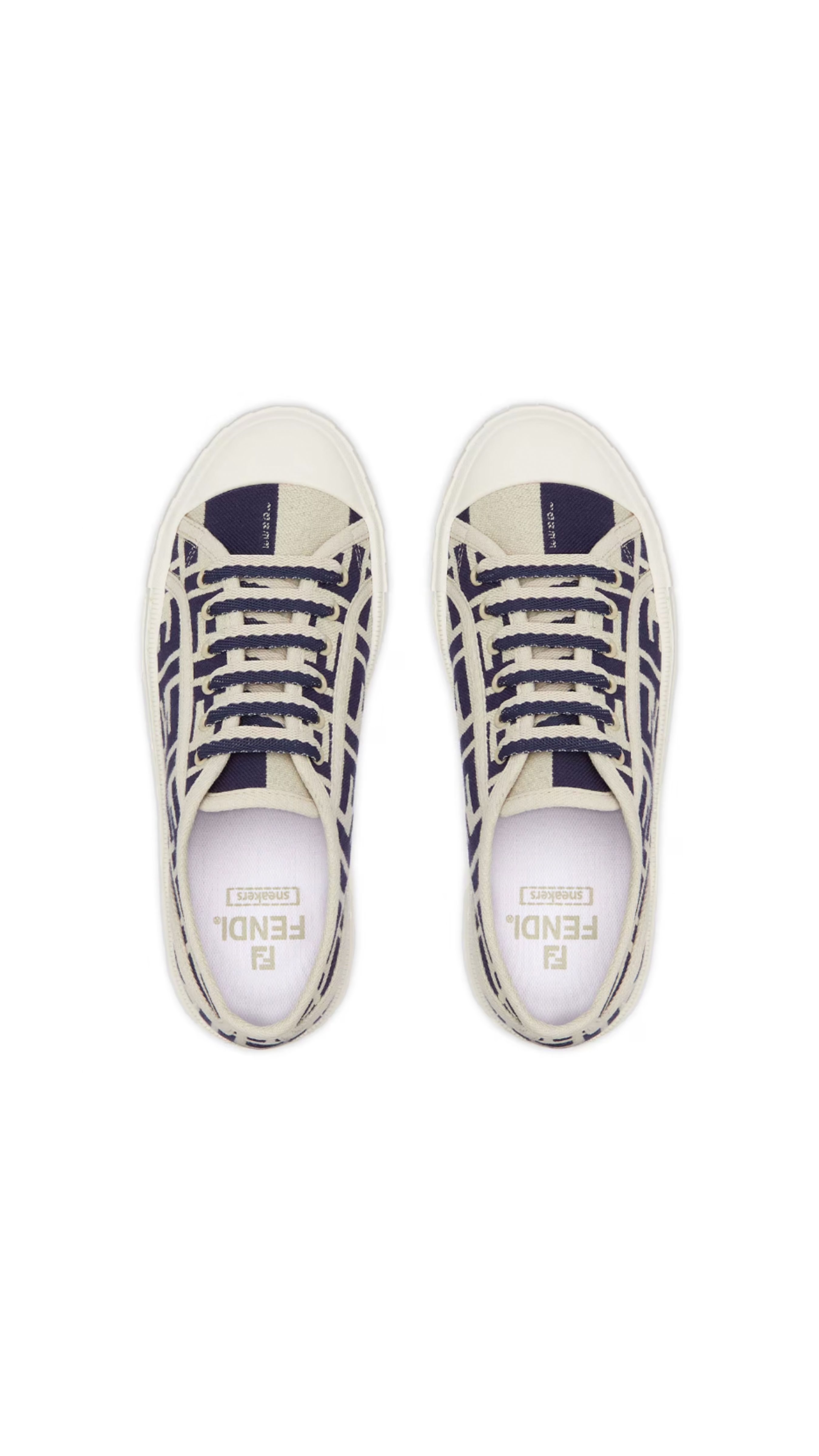 FF Canvas Domino Sneakers - White/Navy