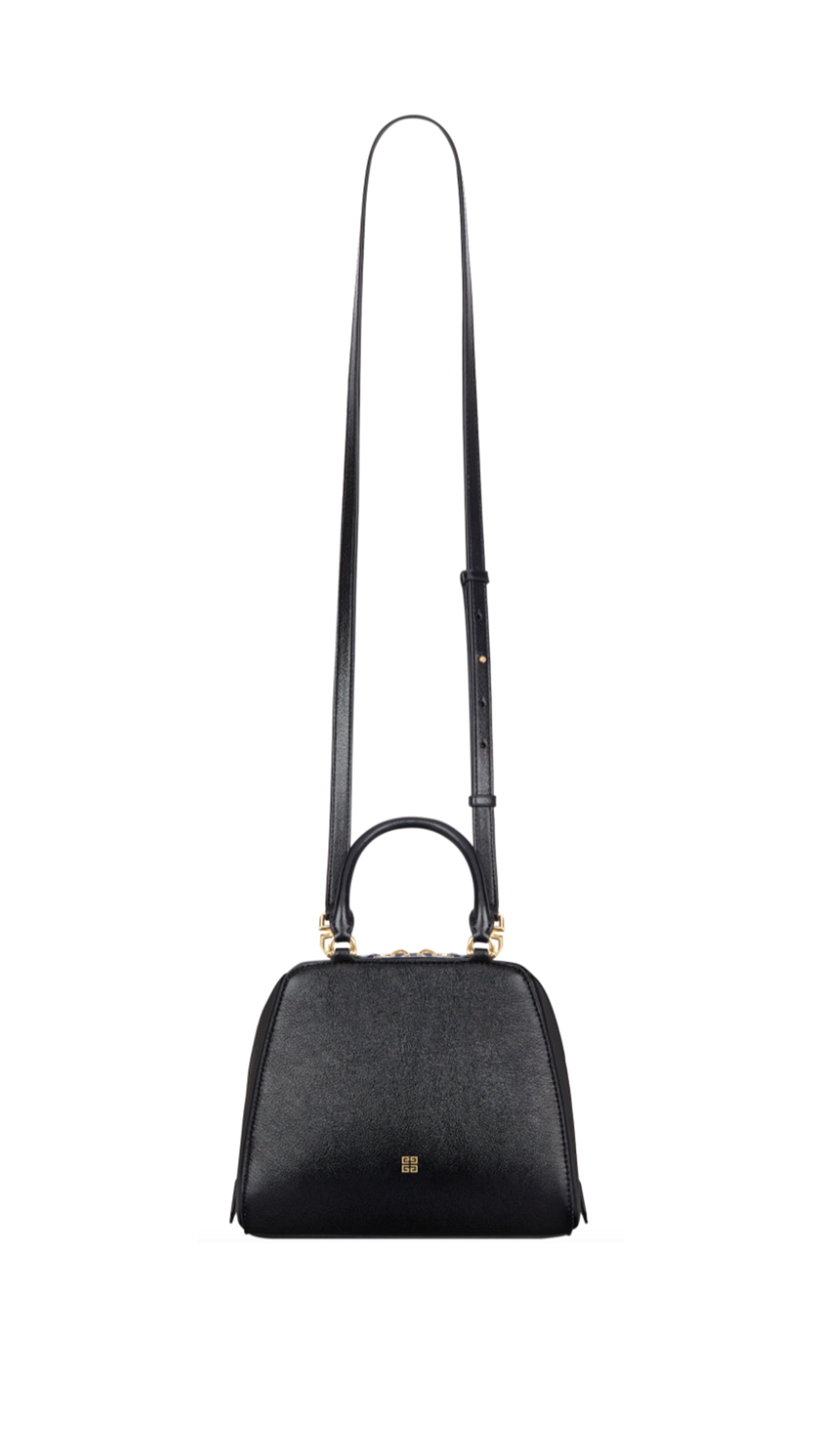 Mini Antigona Cube Bag in Leather - Black