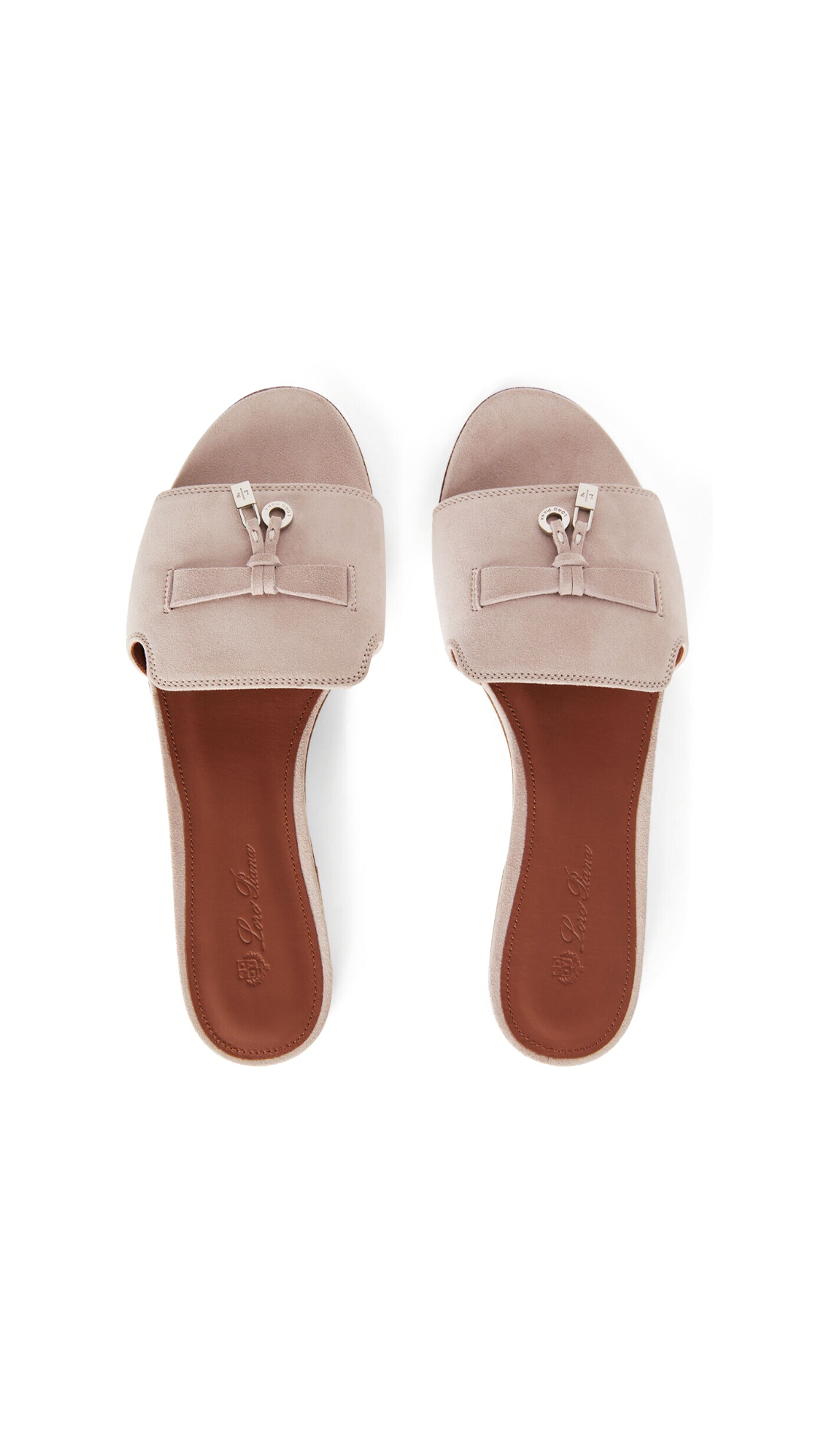 Summer Charm Sandals in Suede - Powder Pearl