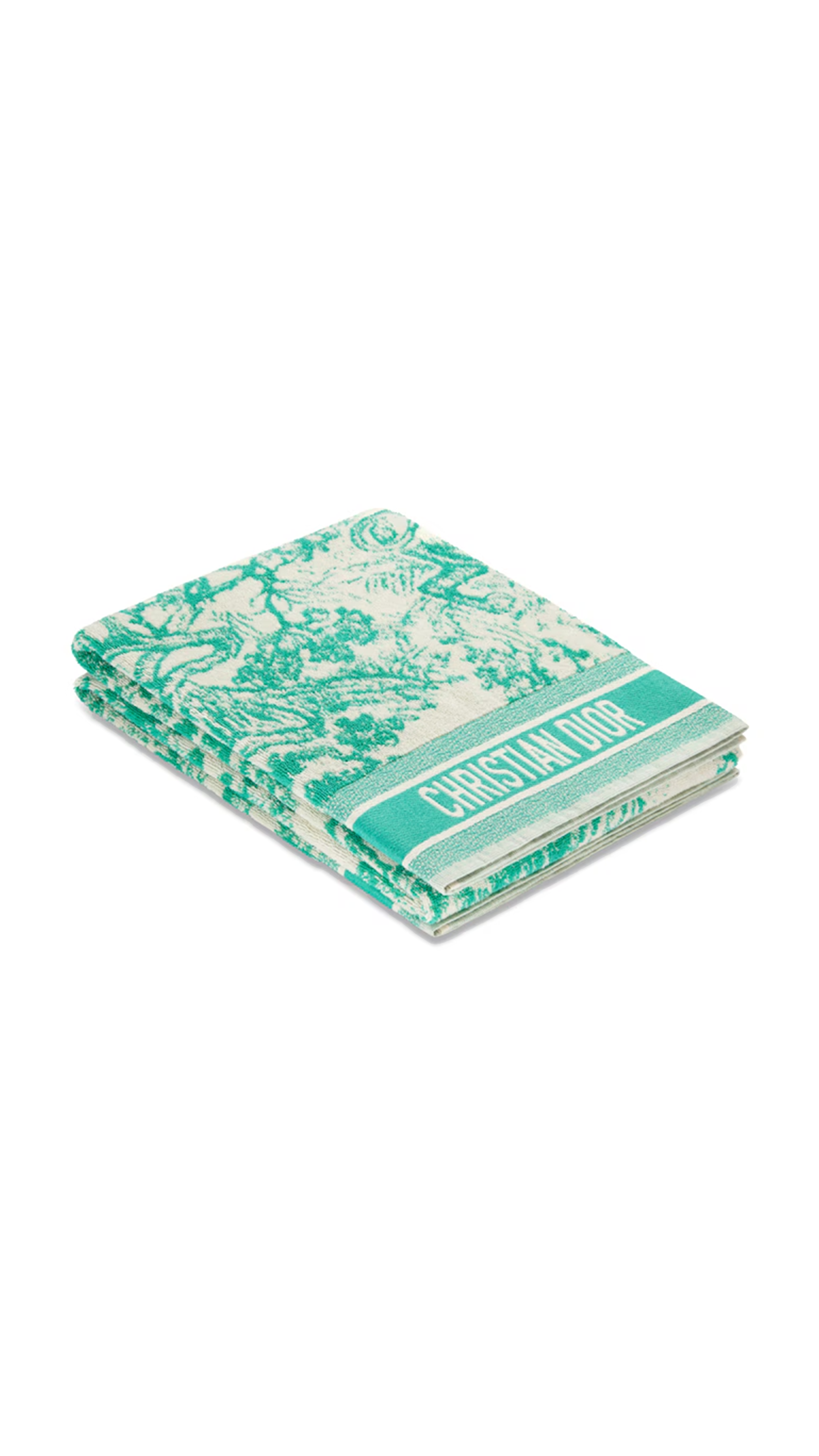 Toile de Jouy Sauvage Dioriviera Beach Towel - Aqua