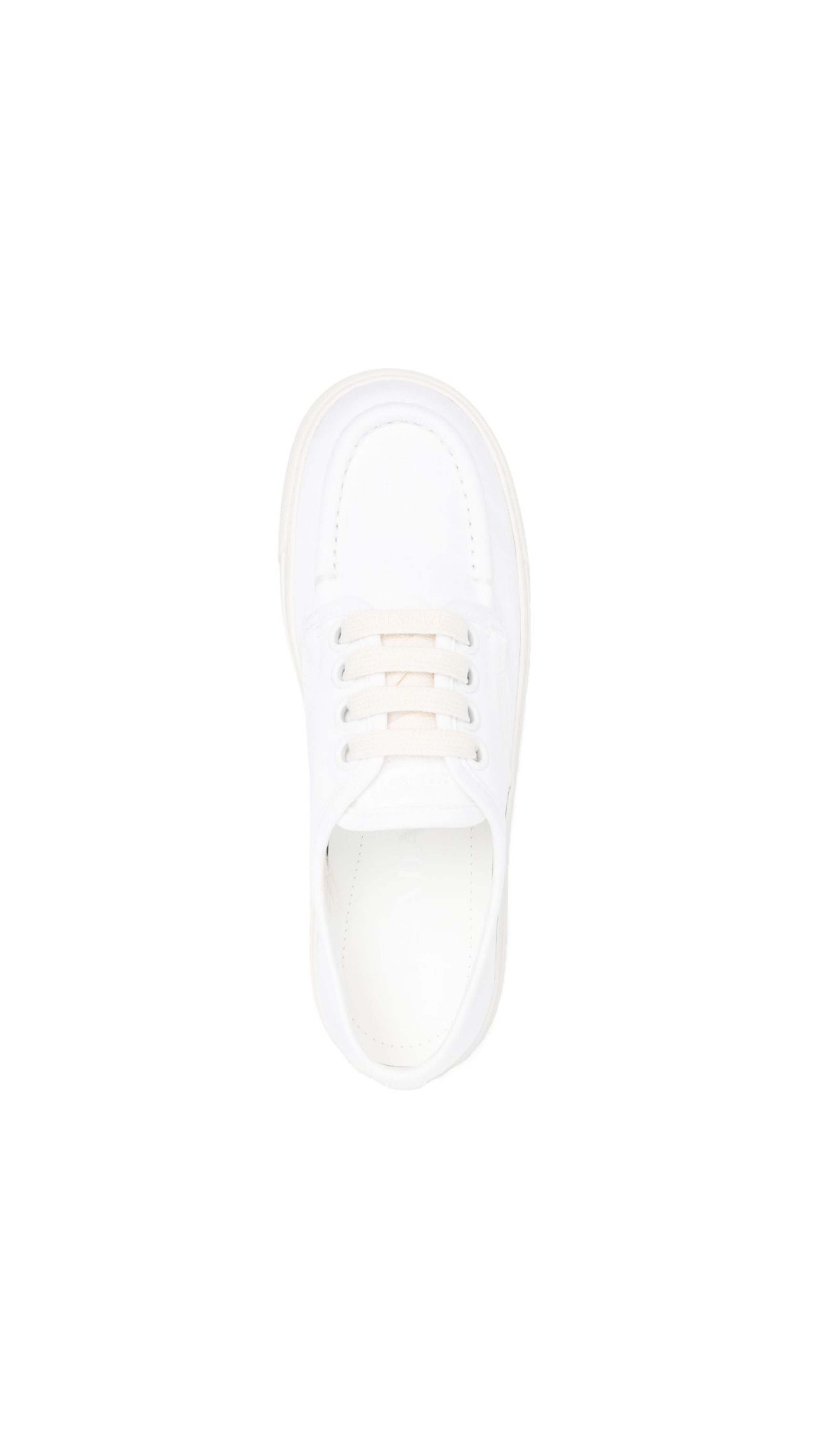 Canvas Lace-Up Sneakers - White