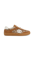Sneaker with Interlocking G - Brown/Camel