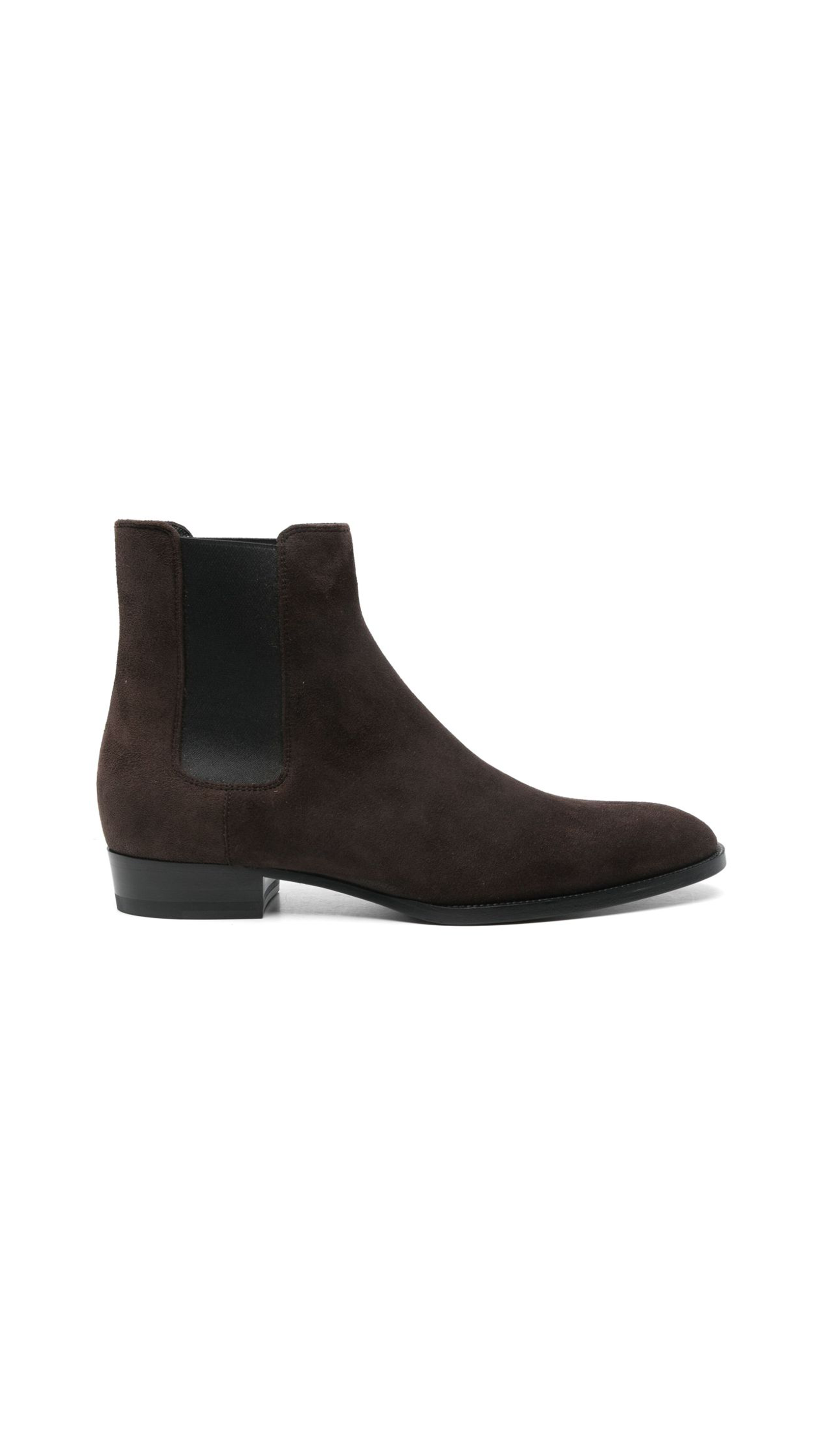 Wyatt Chelsea Boots in Suede - Dark Chocolate