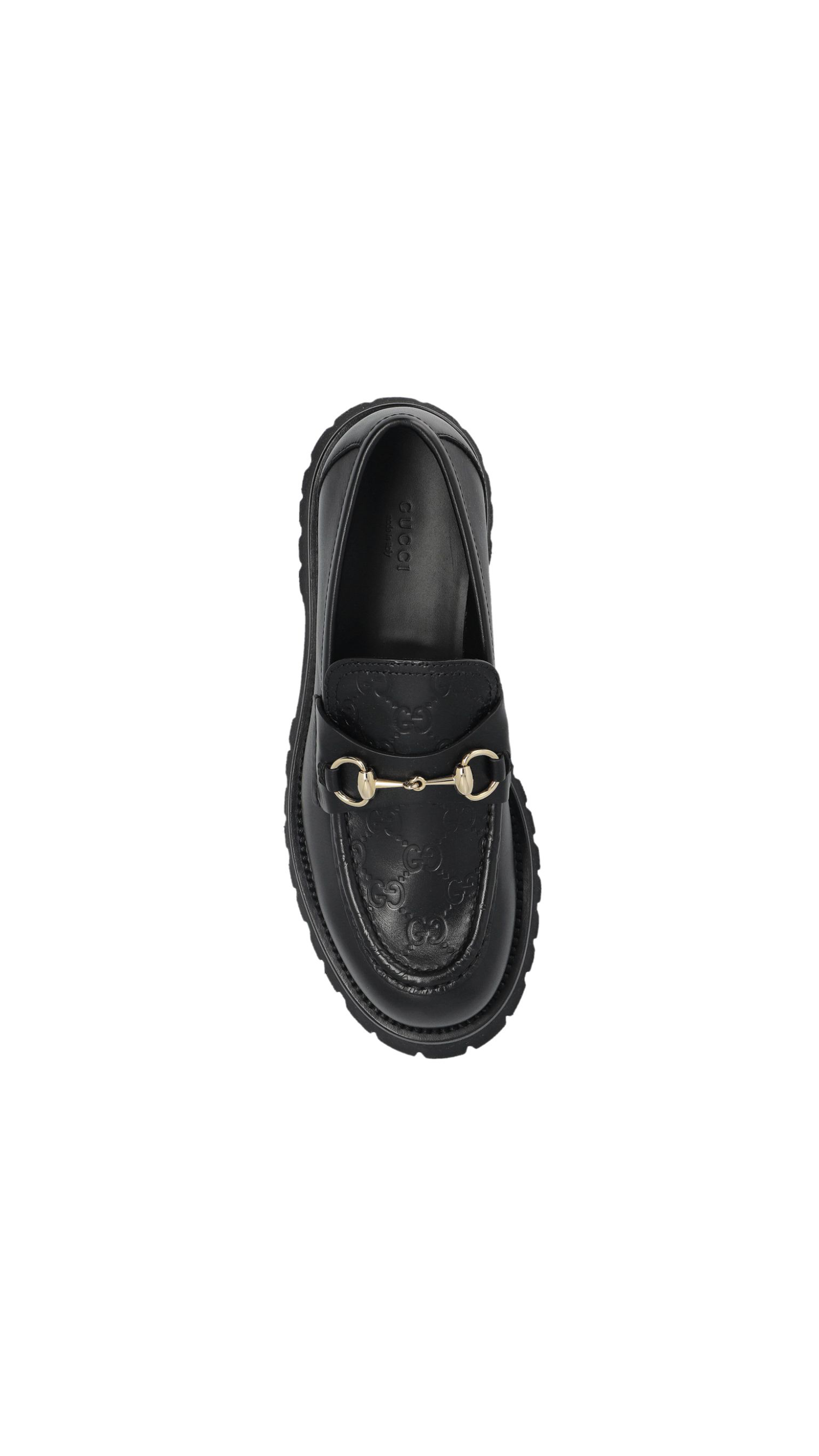 Horsebit Loafers with Lug Sole - Black